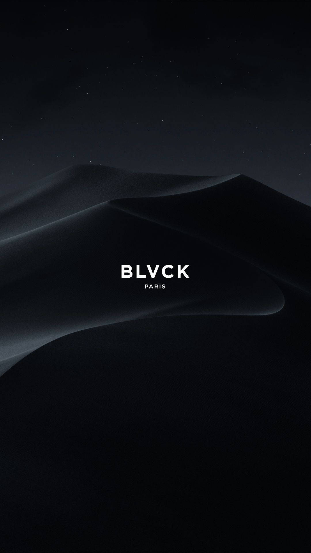 Blvck Paris, starry night sky, minimalist dark abstract waves, Full HD Phone Wallpaper