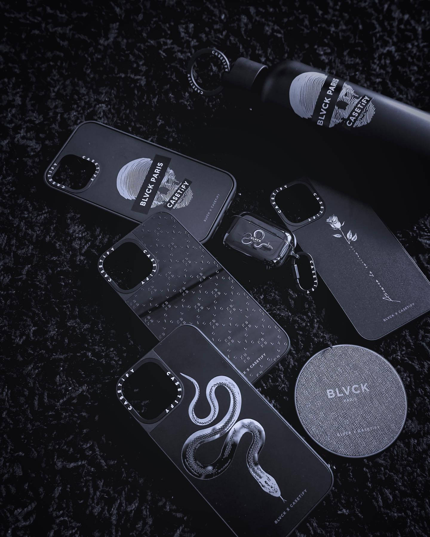 Blvck Paris, black tech accessories, silver snake design, HD Phone Wallpaper