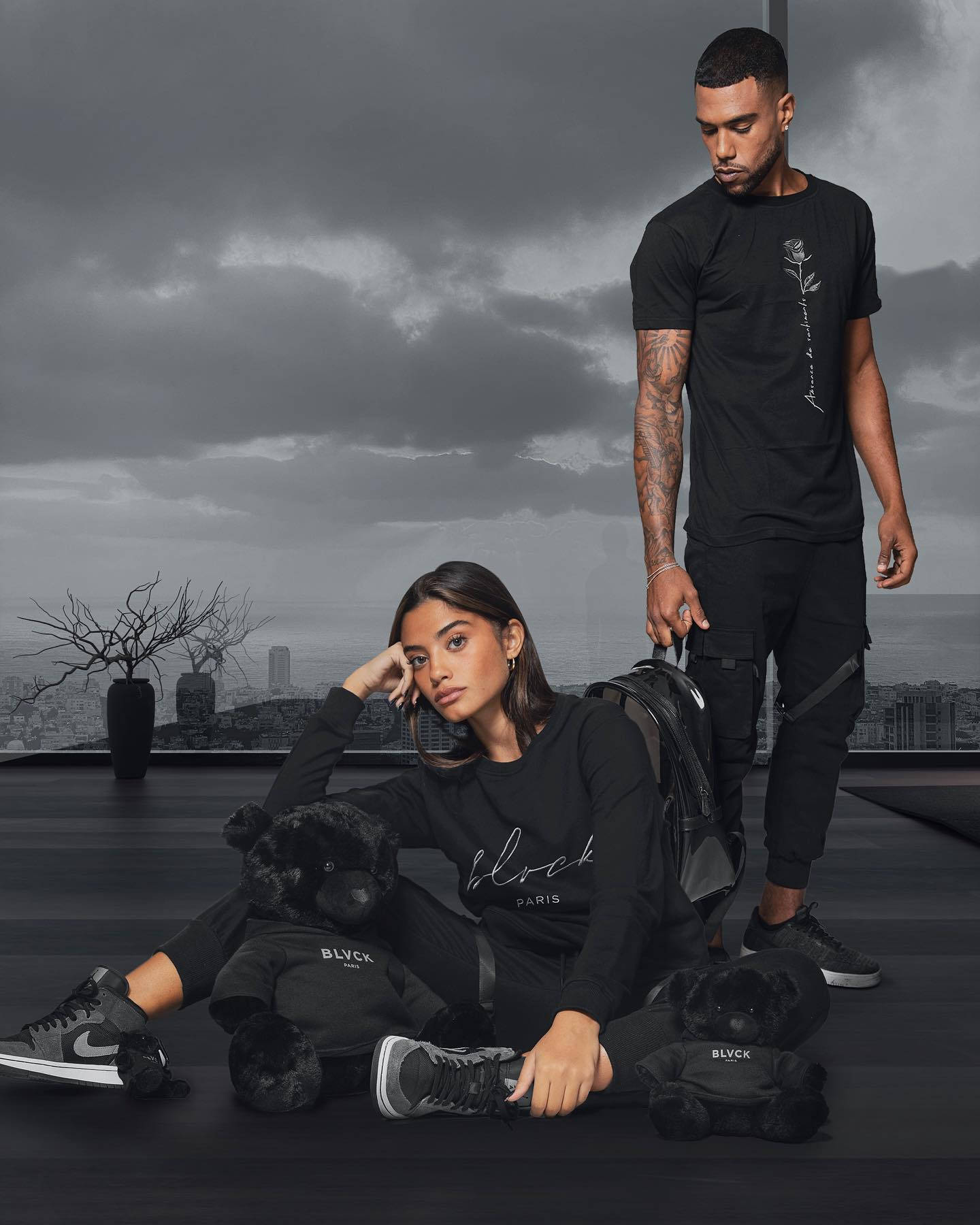 Blvck Paris, black streetwear, rooftop, HD Phone Wallpaper