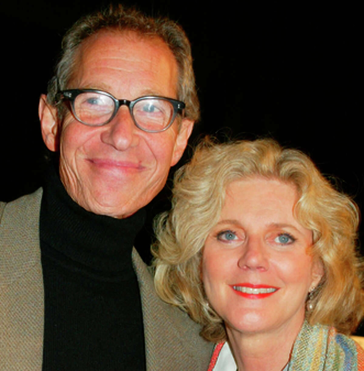 Blythe Danner, older couple, man in glasses and turtleneck, SD Phone Wallpaper