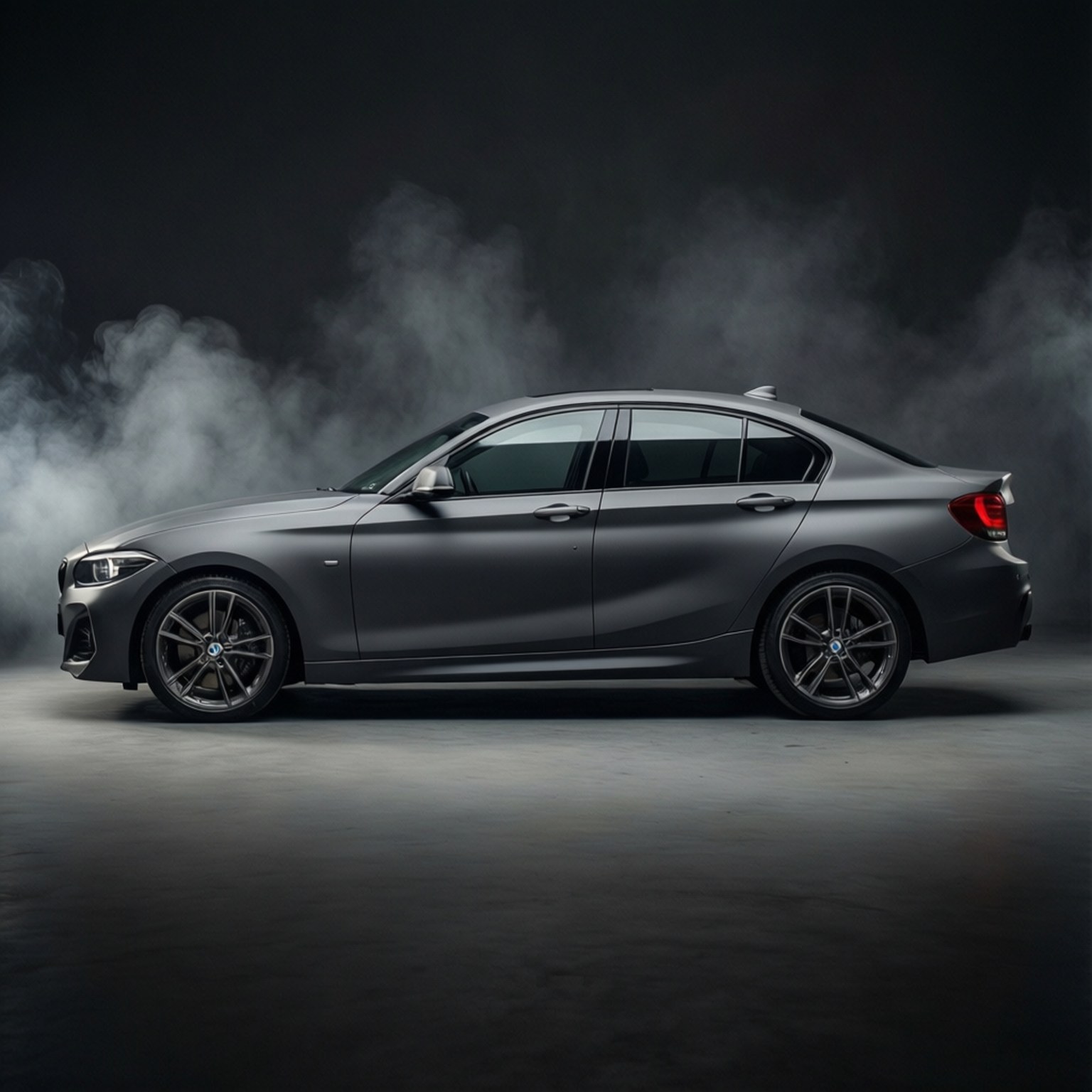 matte grey, BMW 1 Series, studio shot, HD Desktop Wallpaper