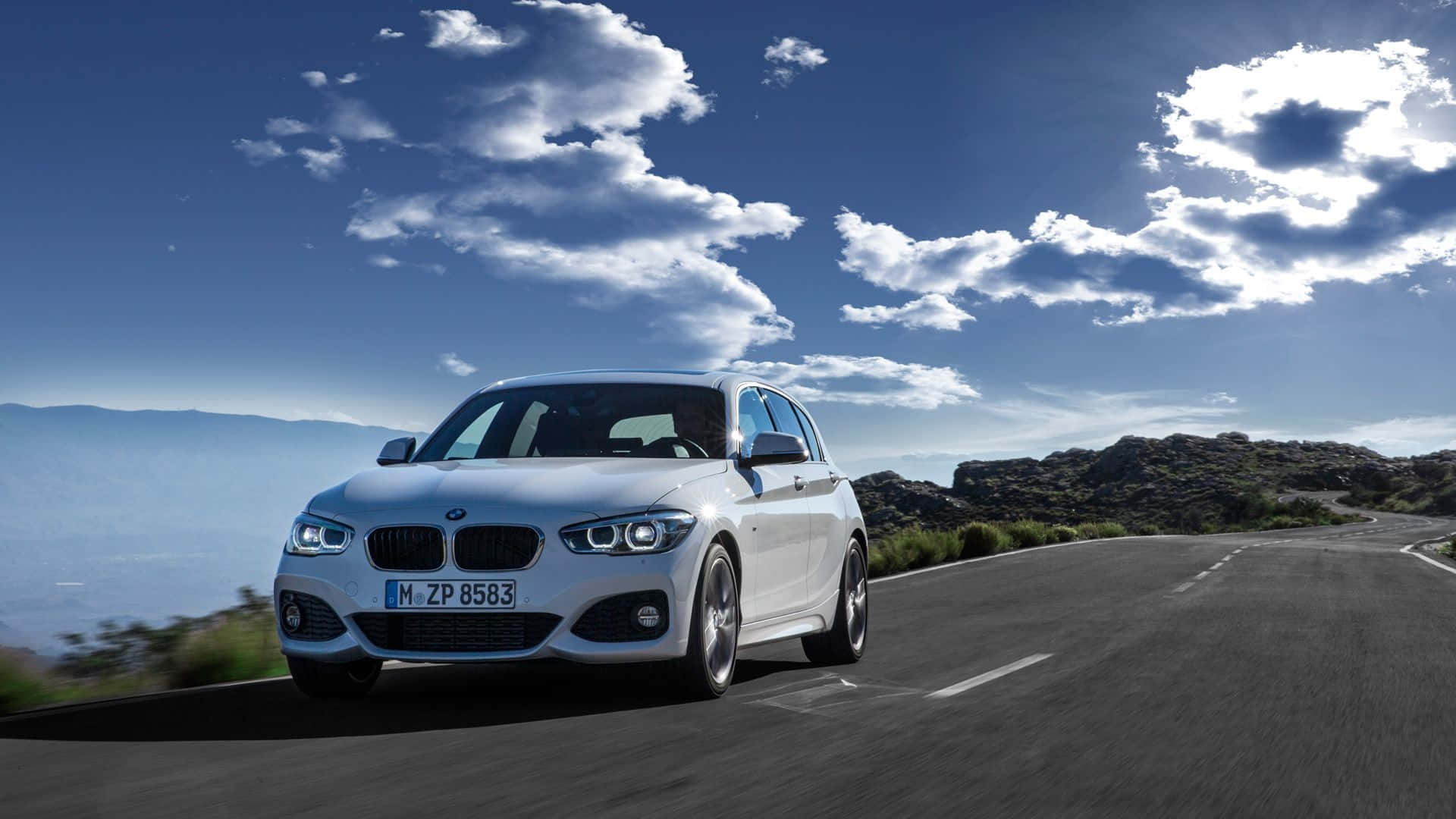 BMW 1 Series, white, sleek, Full HD Desktop Wallpaper