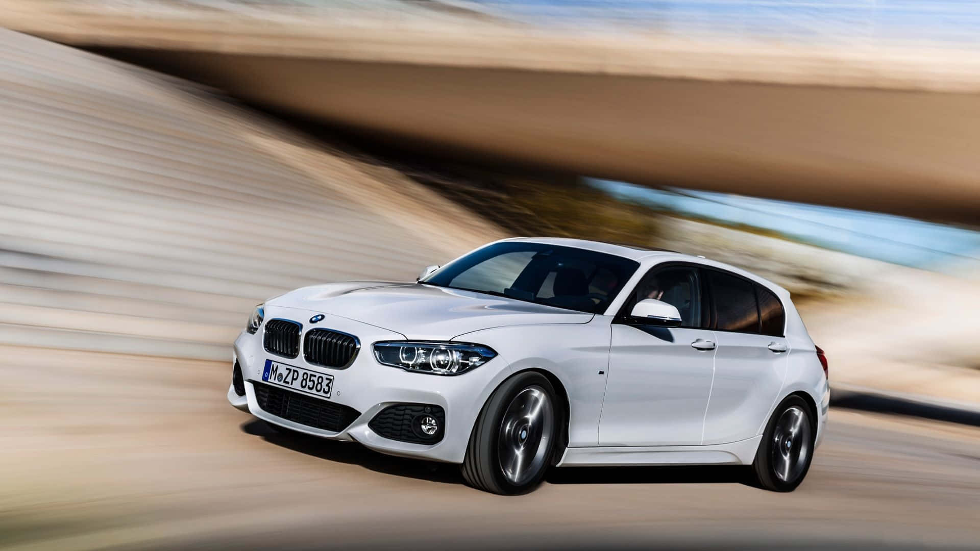 BMW 1 Series, white, sleek, Full HD Desktop Wallpaper