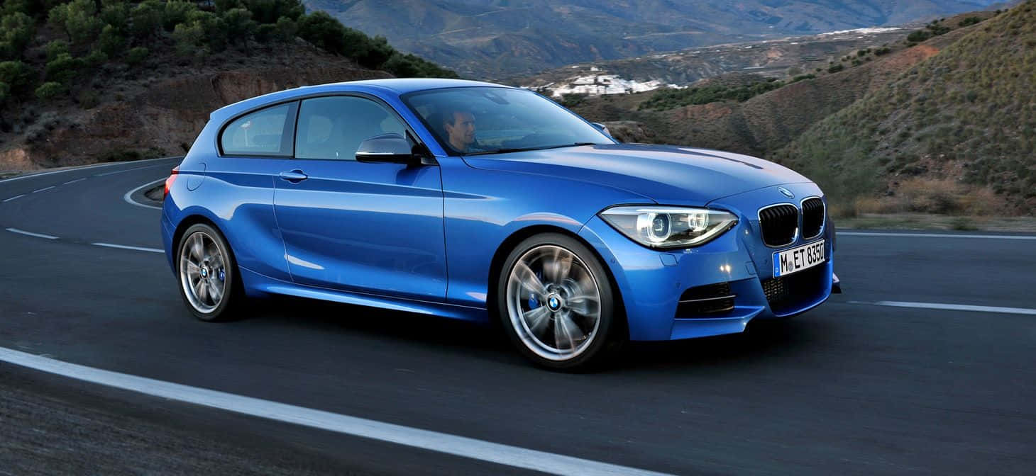 BMW 1 Series, vibrant blue, hatchback, HD Desktop Wallpaper