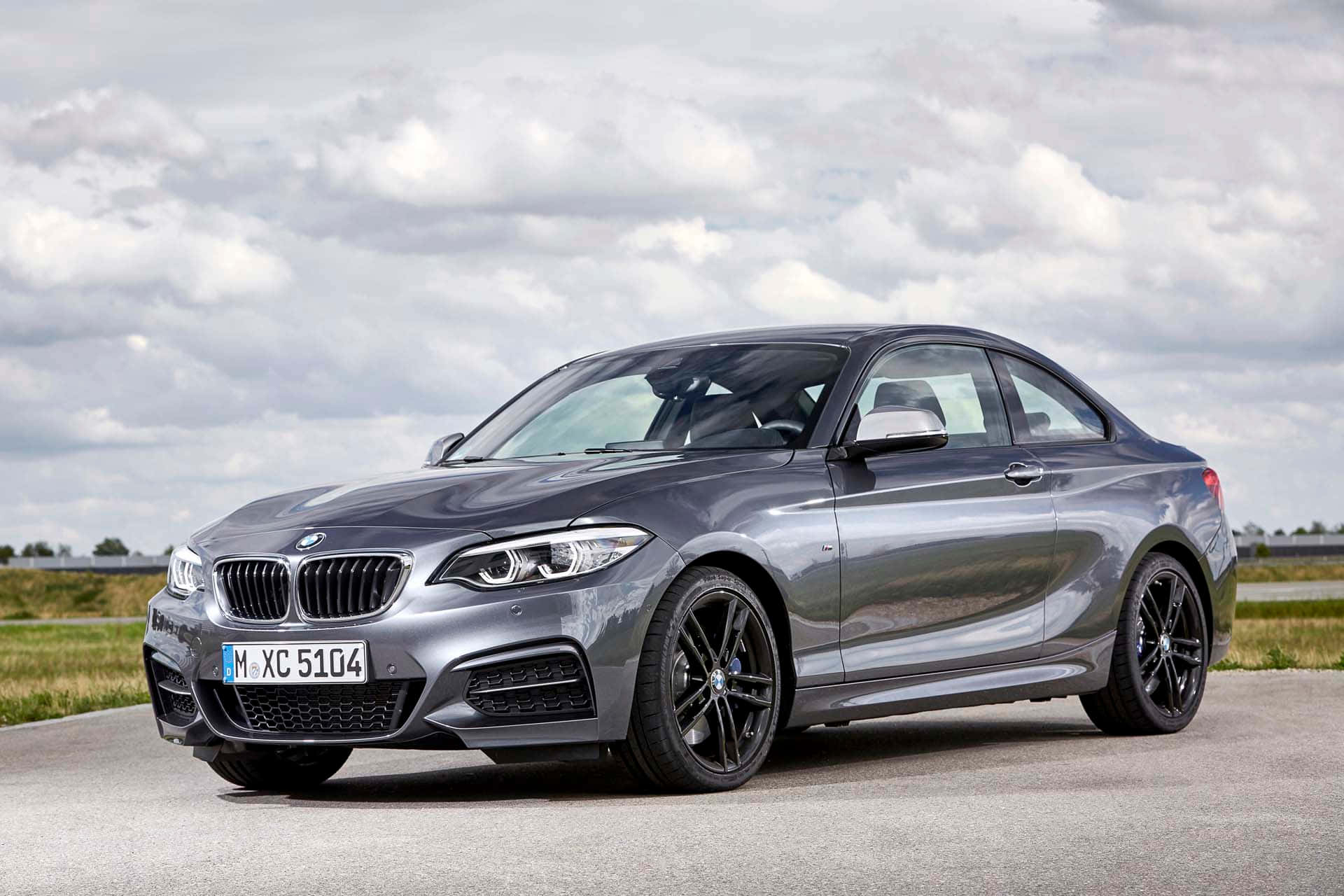 BMW 2 Series, silver, asphalt road, Full HD Desktop Wallpaper