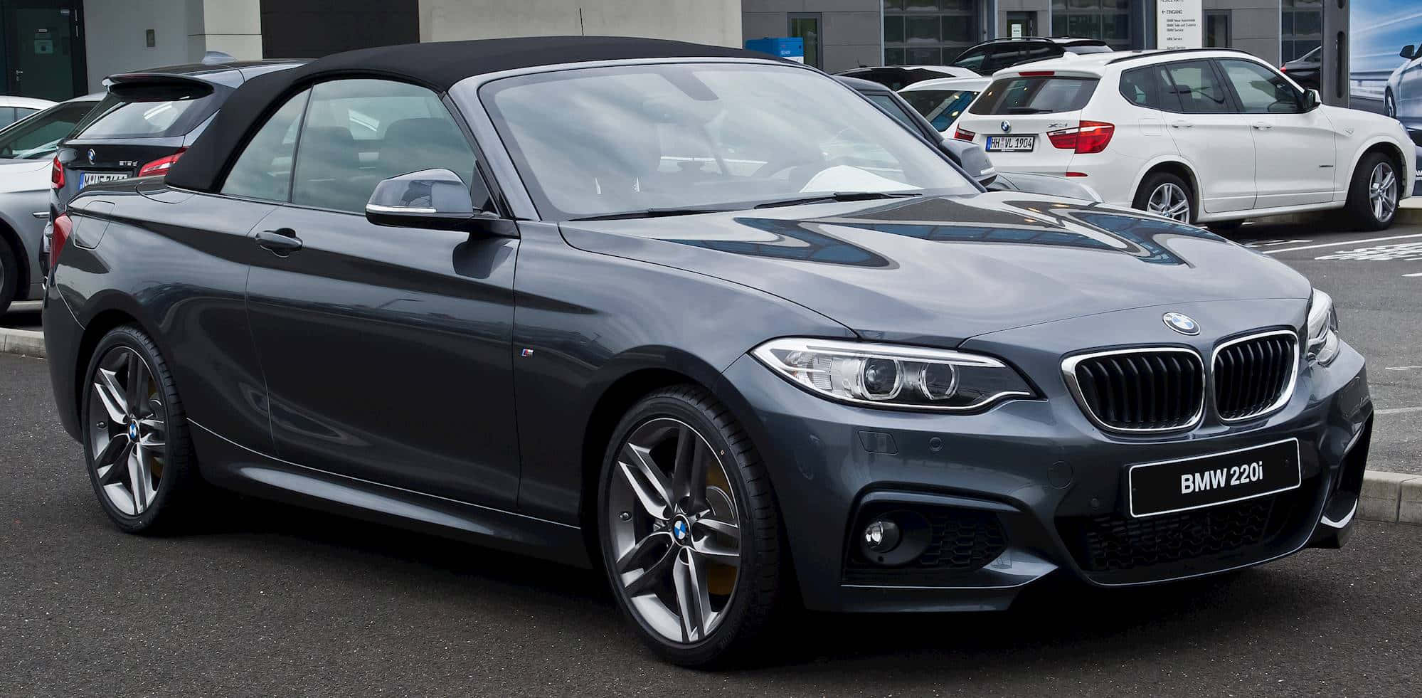 BMW 2 Series, 220i, dark gray, Full HD Desktop Wallpaper