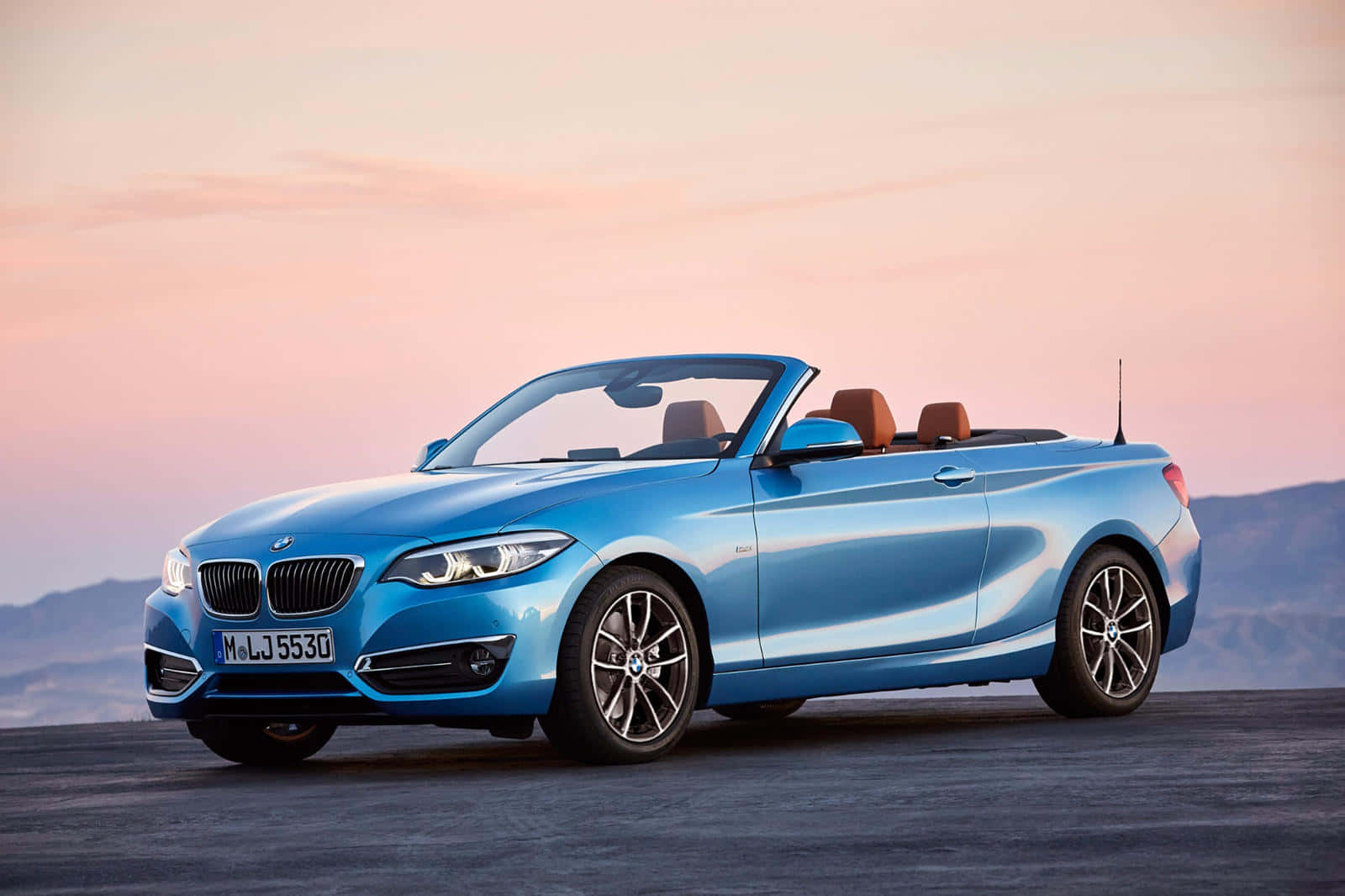 BMW 2 Series, blue, convertible, HD Desktop Wallpaper