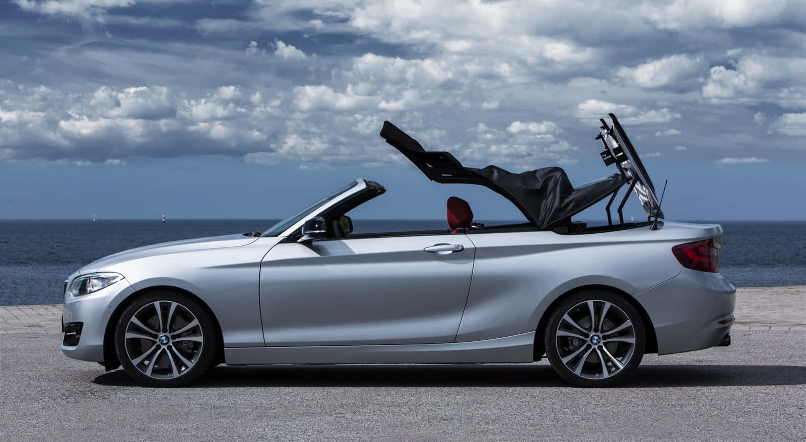 BMW 2 Series, silver, convertible, HD Desktop Wallpaper