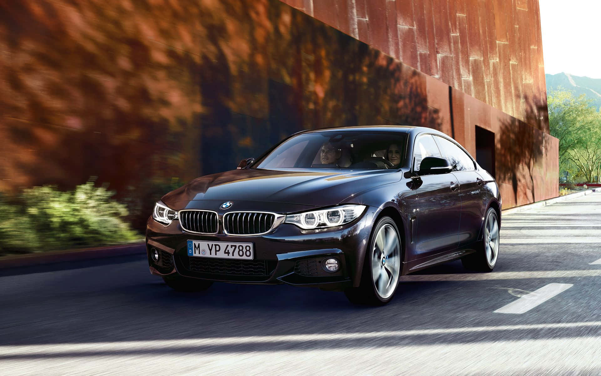 BMW 4 Series, black, sleek, Full HD Desktop Wallpaper