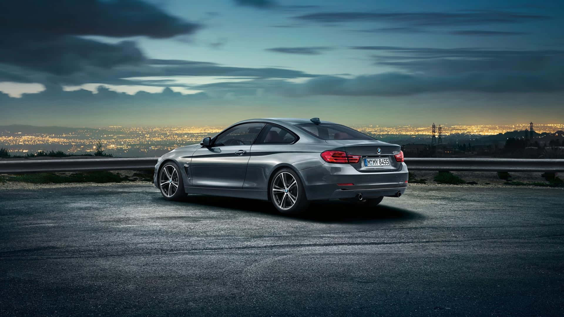 BMW 4 Series, silver, coupe, Full HD Desktop Wallpaper