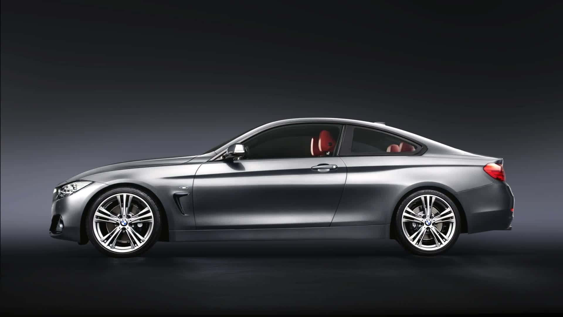 BMW 4 Series, silver, red interior, Full HD Desktop Wallpaper