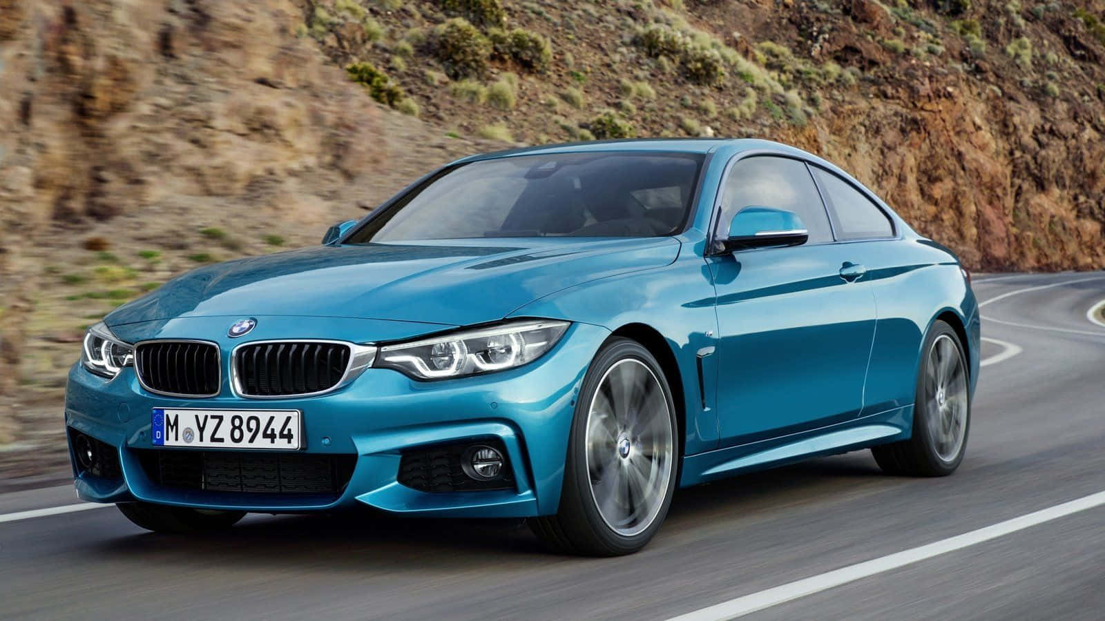 BMW 4 Series, blue, coupe, HD Desktop Wallpaper