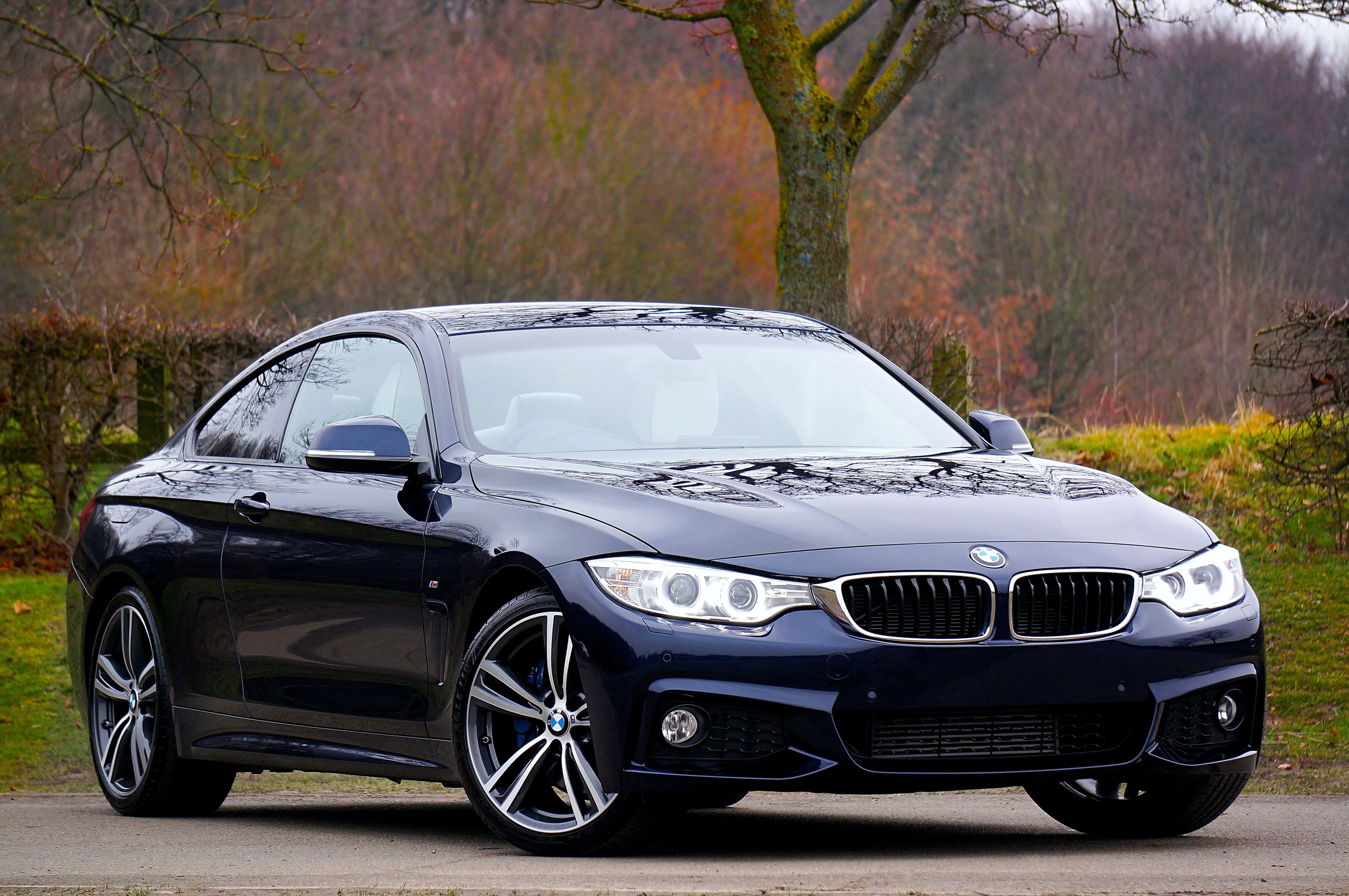 BMW 440i, dark blue, coupe, 4K Desktop Wallpaper