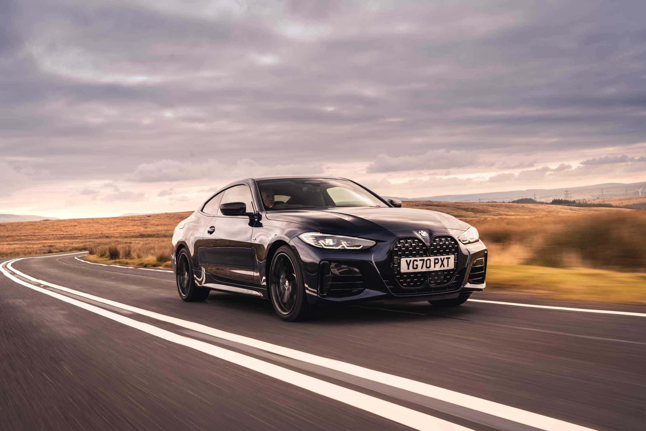 BMW 440i, black, coupe, Full HD Desktop Wallpaper
