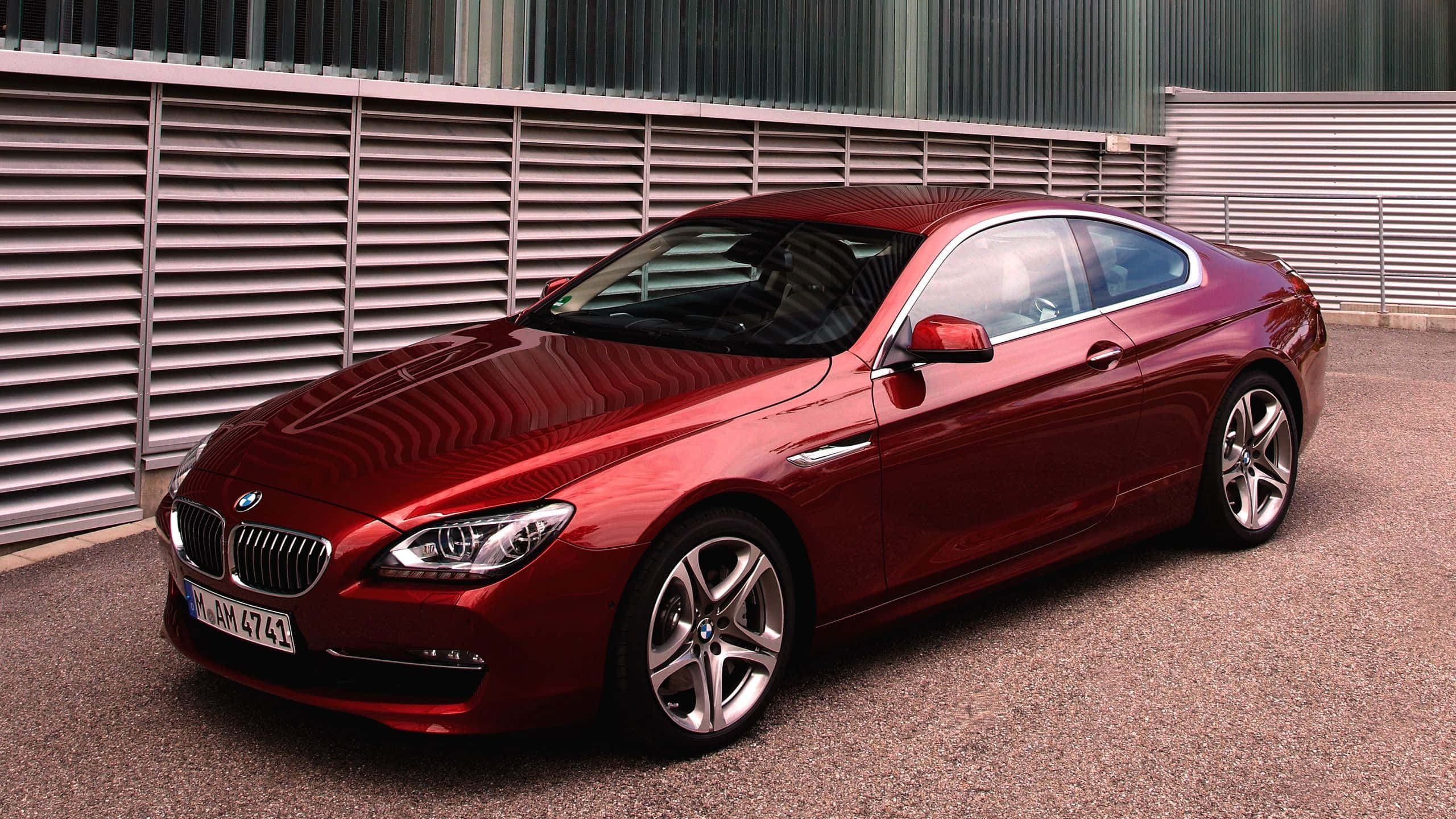 BMW 6 Series, glossy red, coupe, 2K Desktop Wallpaper