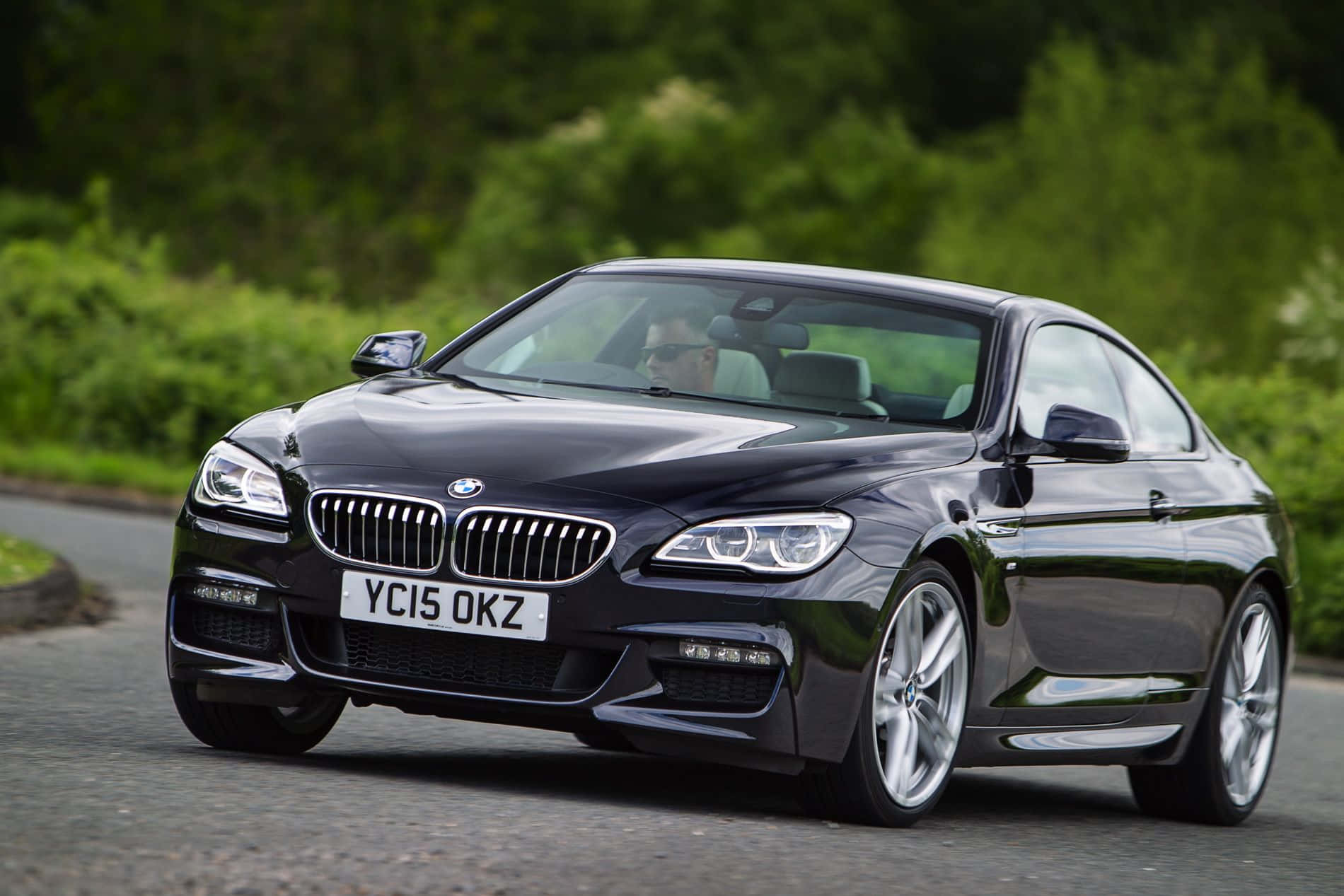 BMW 6 Series, black, coupe, HD Desktop Wallpaper