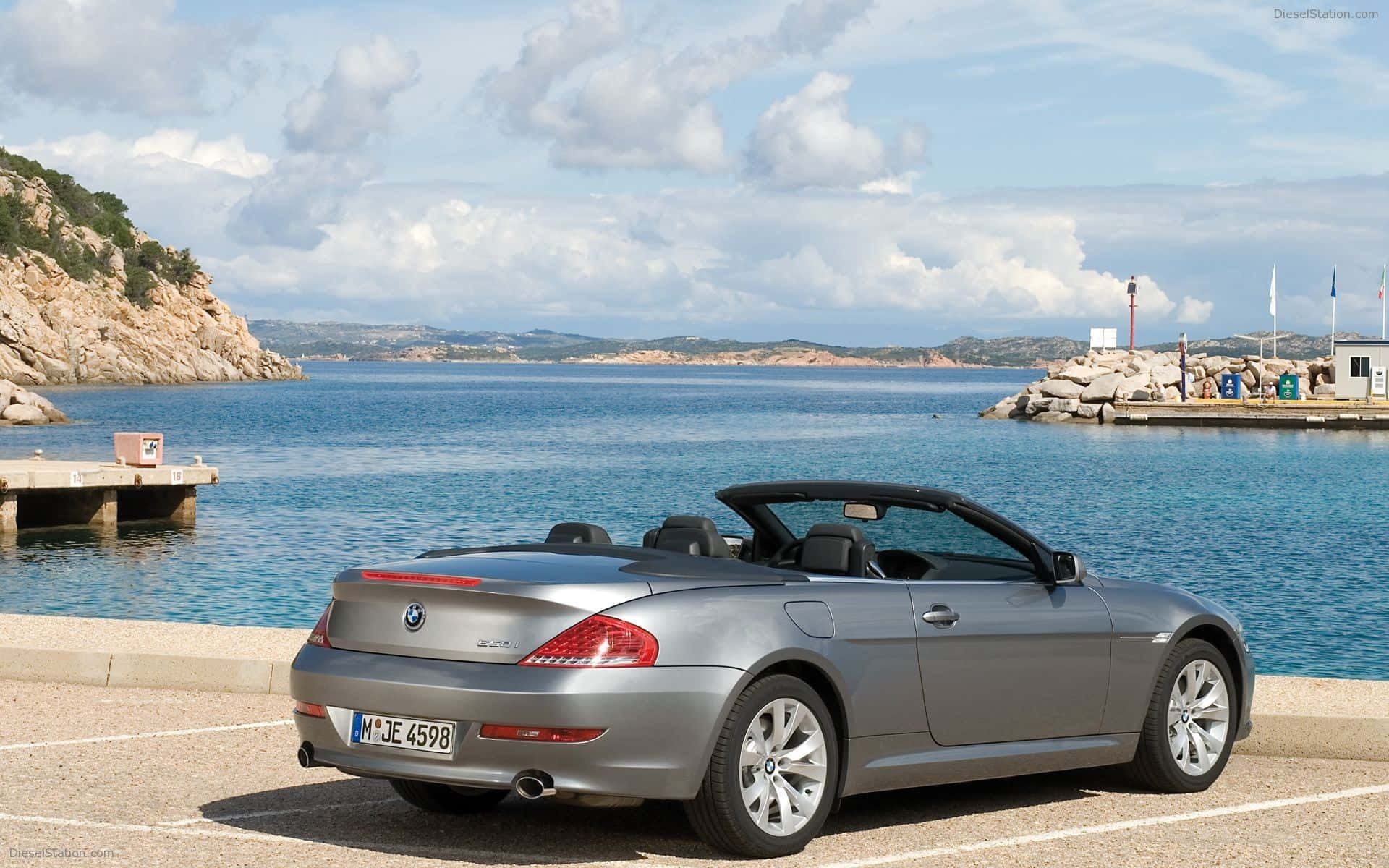 BMW 6 Series, silver, convertible, Full HD Desktop Wallpaper