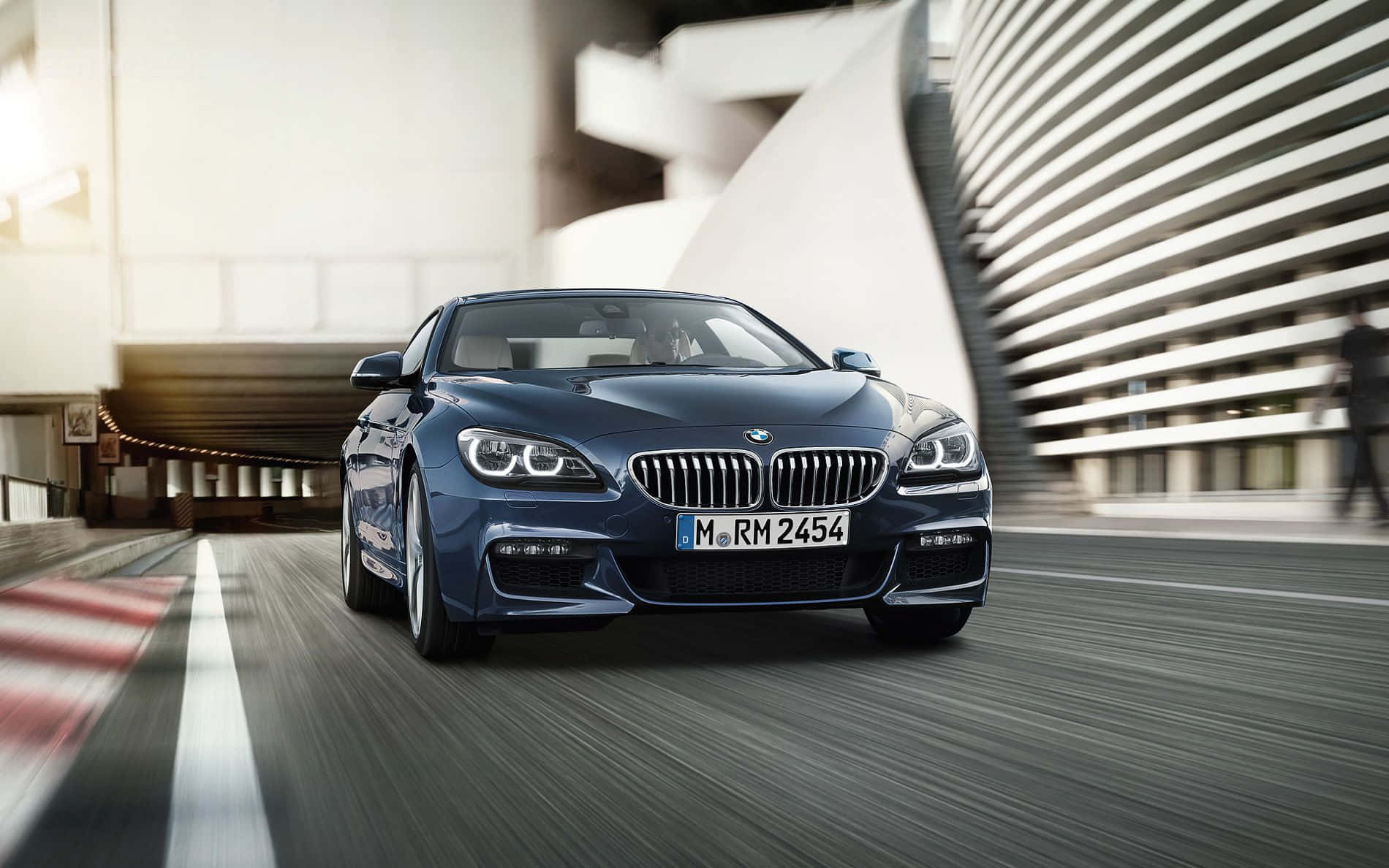 BMW 6 Series, blue, coupe, HD Desktop Wallpaper