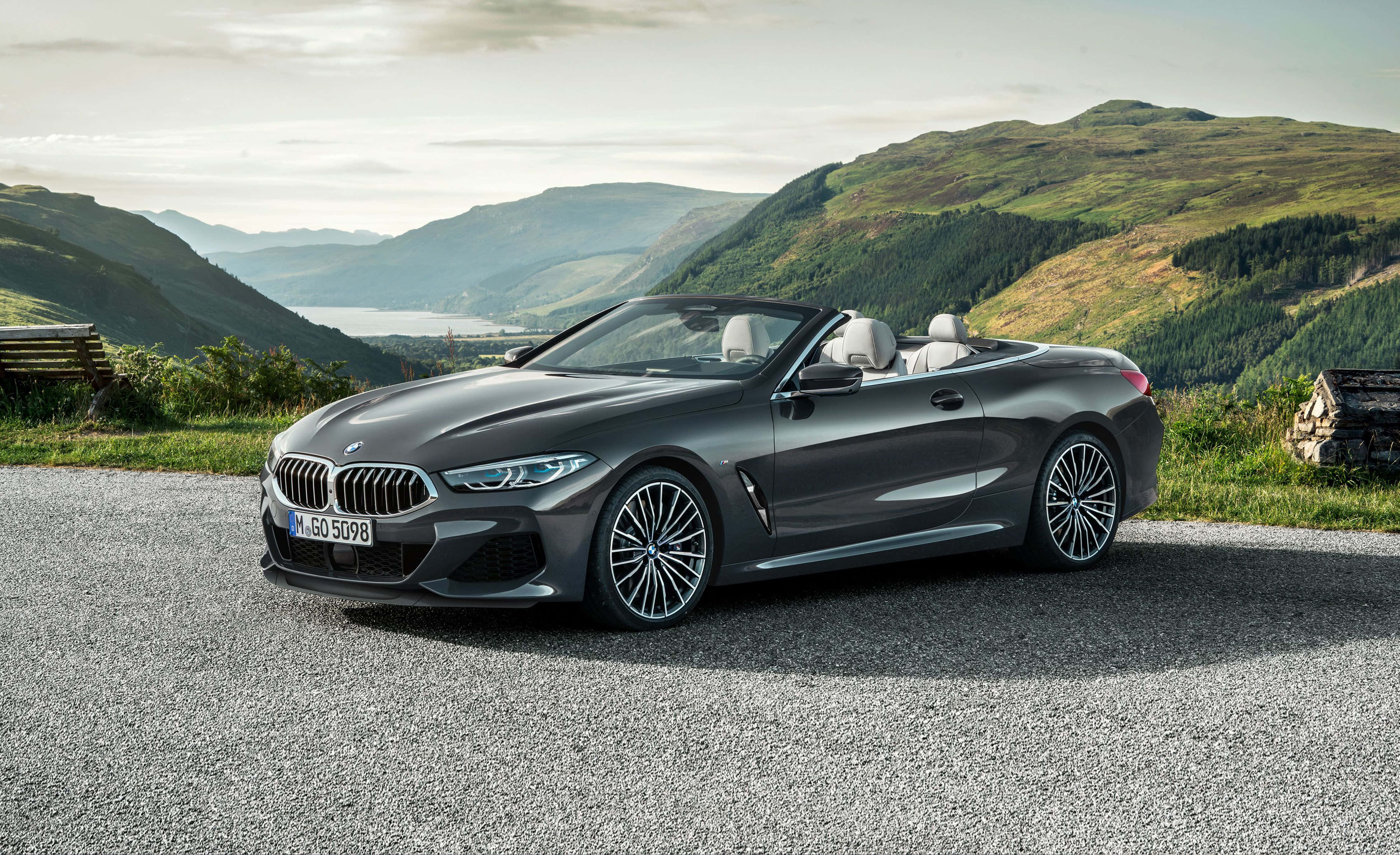 BMW 8 Series, gray, convertible, 4K Desktop Wallpaper