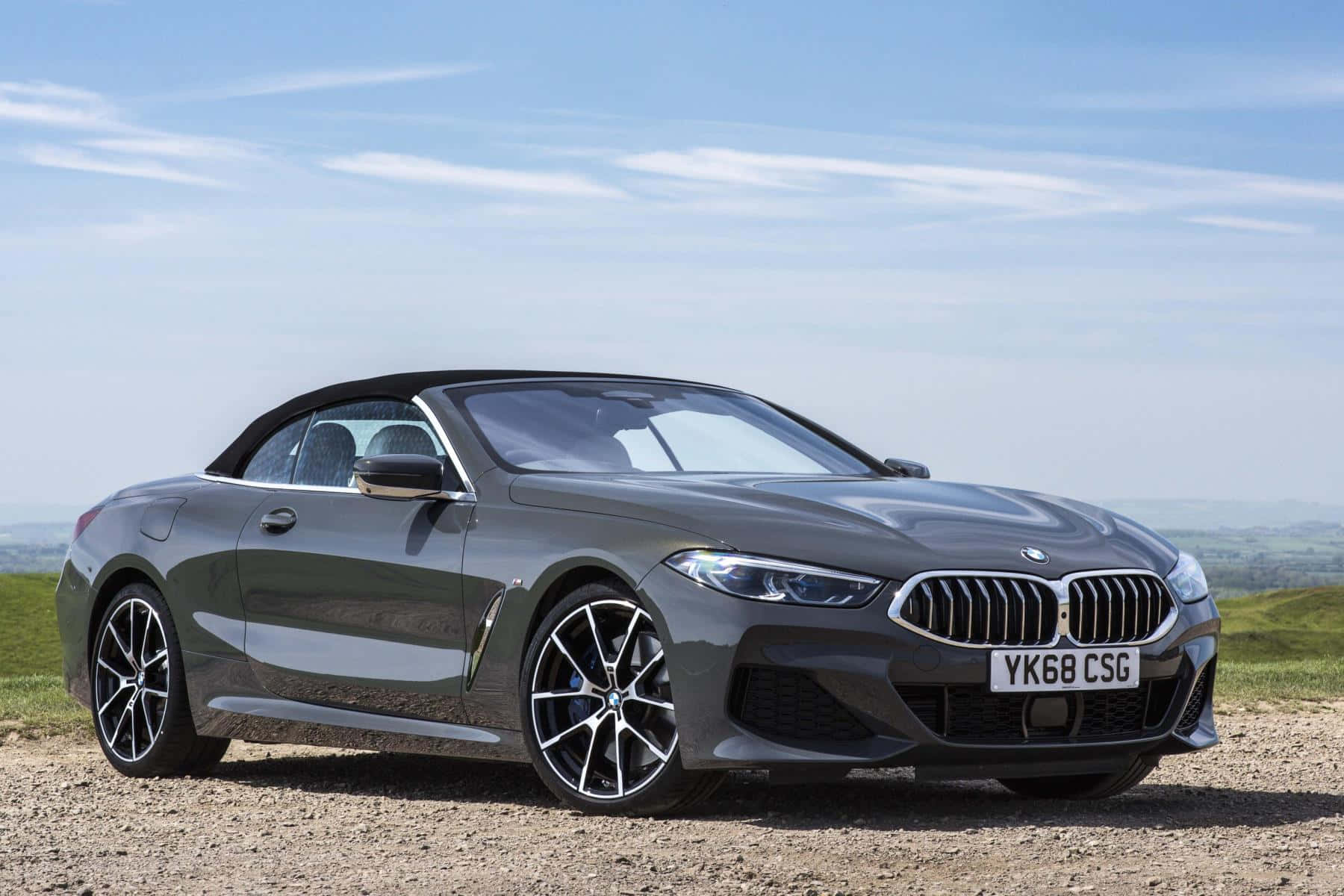 BMW 8 Series, gray, convertible, HD Desktop Wallpaper