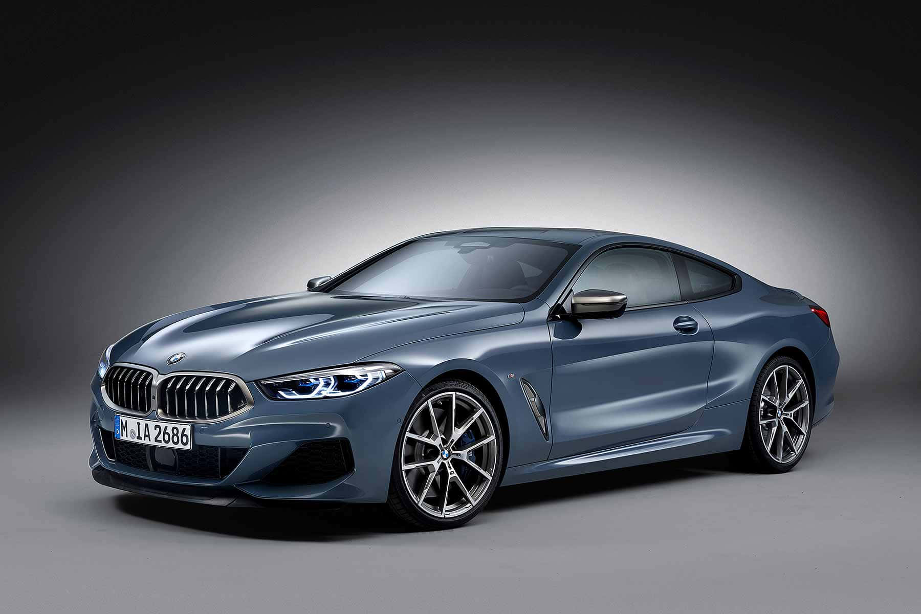BMW 8 Series, metallic blue, coupe, HD Desktop Wallpaper