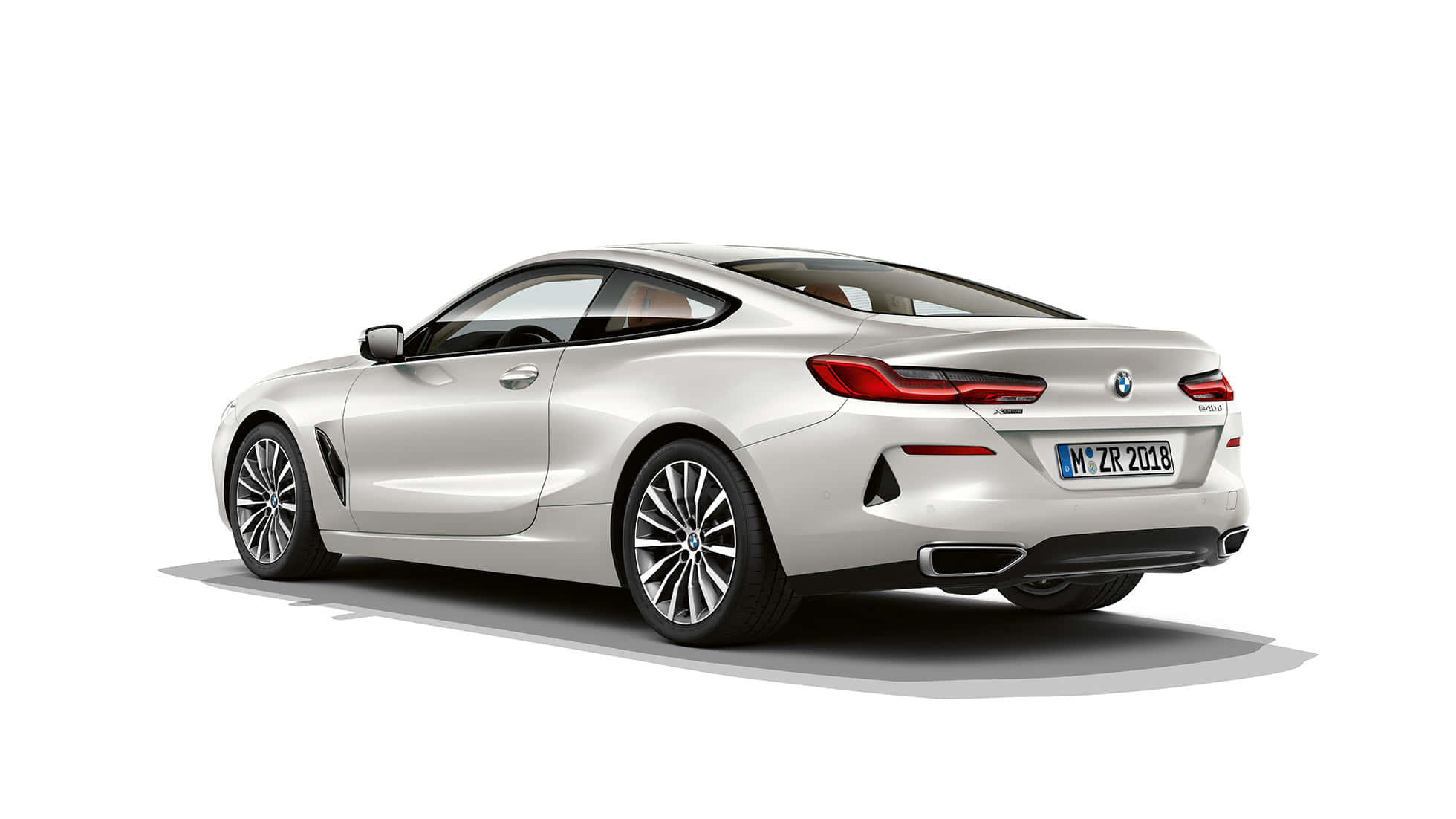 BMW 8 Series, silver, coupe, Full HD Desktop Wallpaper