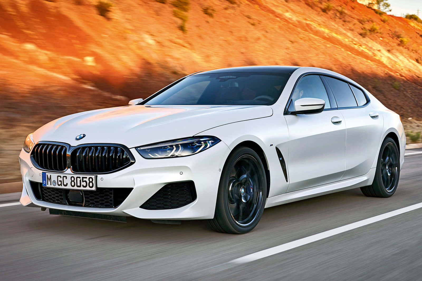 BMW 8 Series, white, sleek, HD Desktop Wallpaper