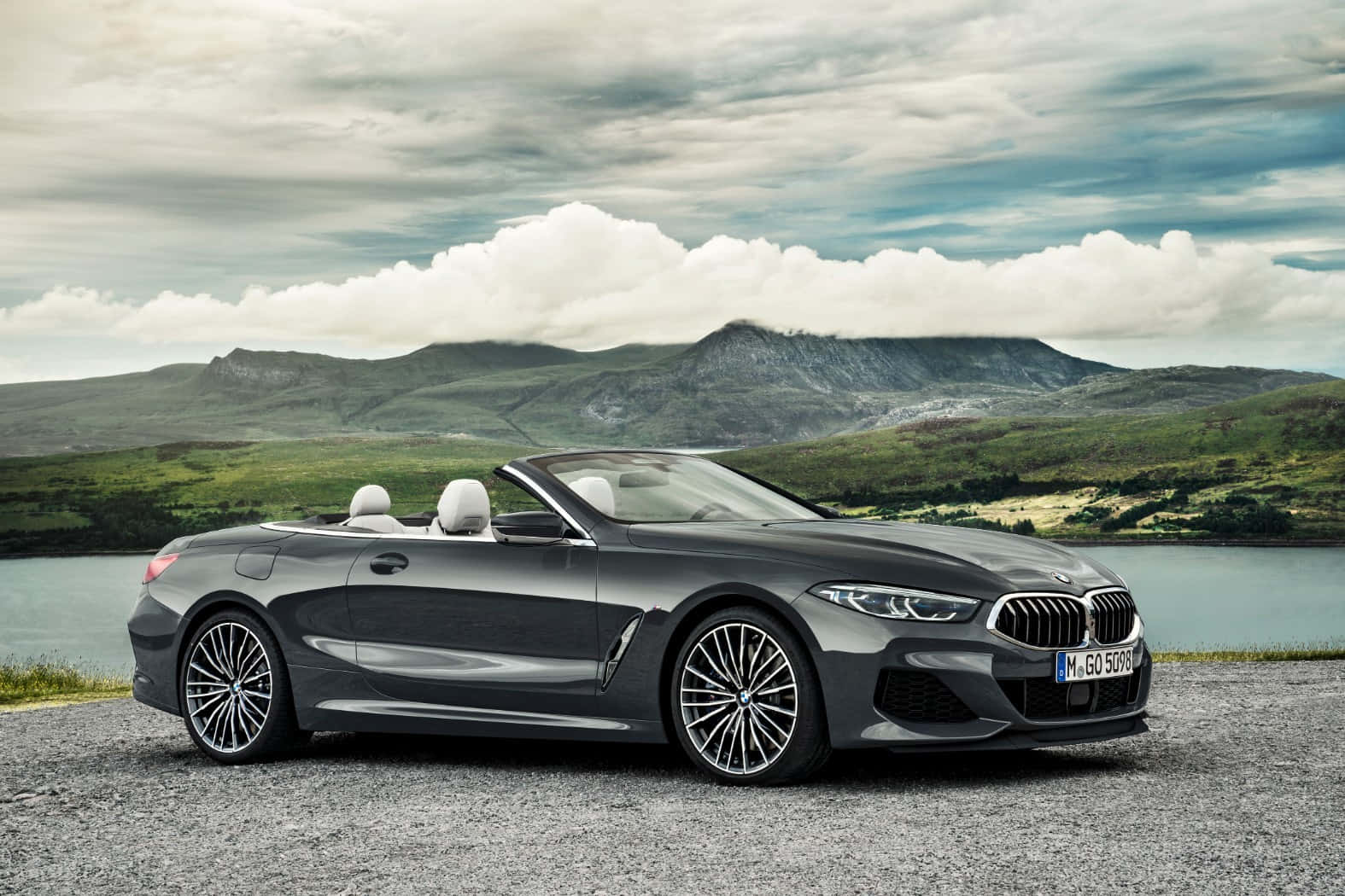 BMW 8 Series, gray, convertible, HD Desktop Wallpaper