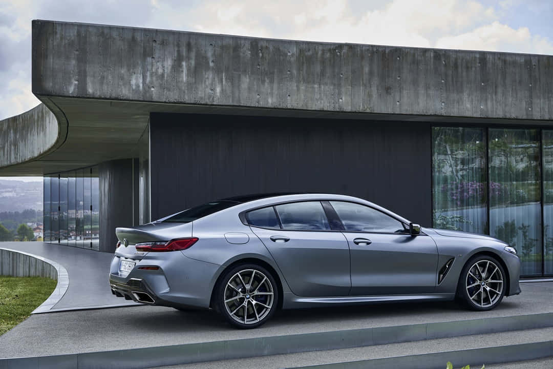 BMW 8 Series, silver, coupe, SD Desktop Wallpaper