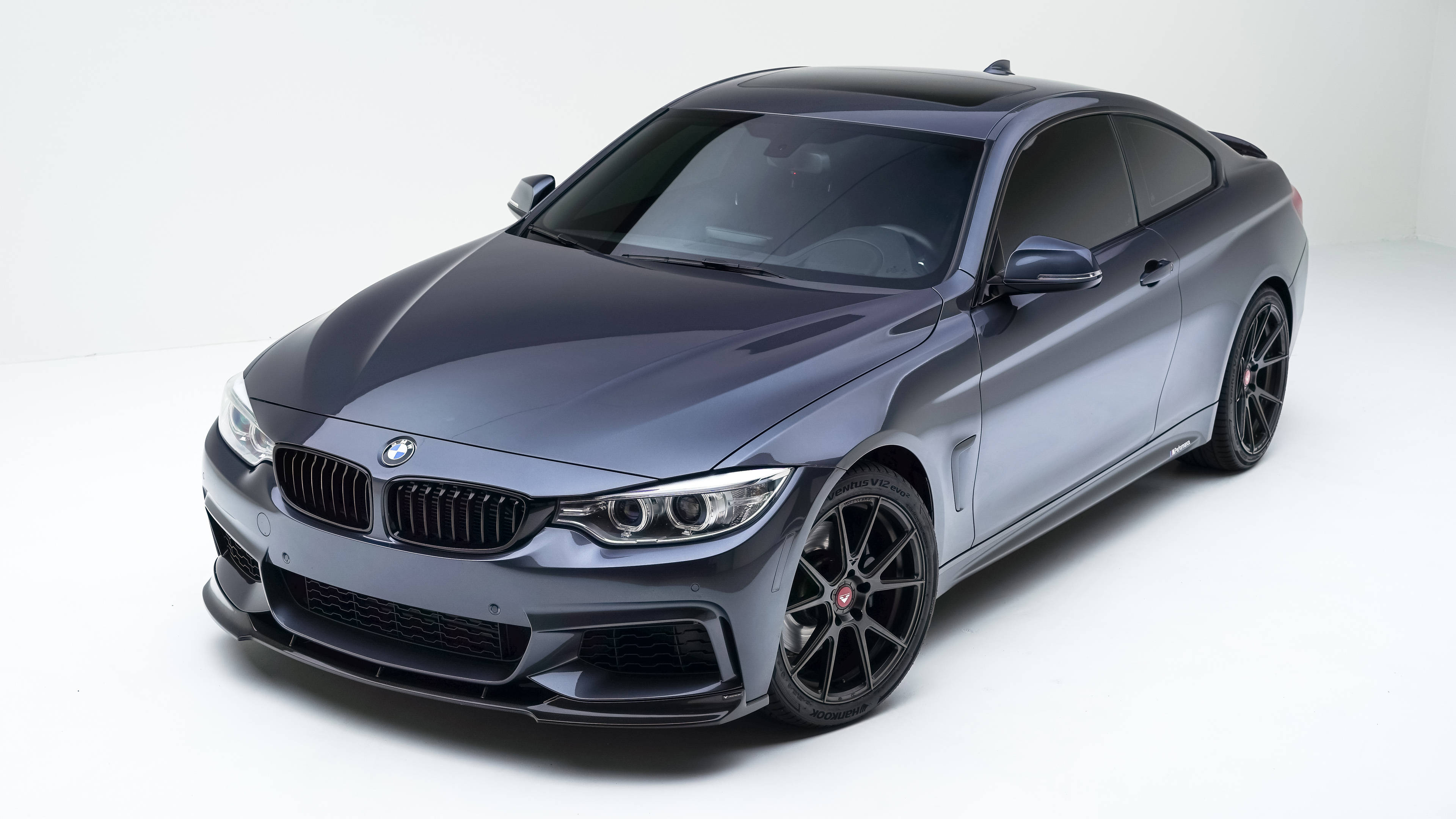 BMW, matte gray, black accents, 4K Desktop Wallpaper
