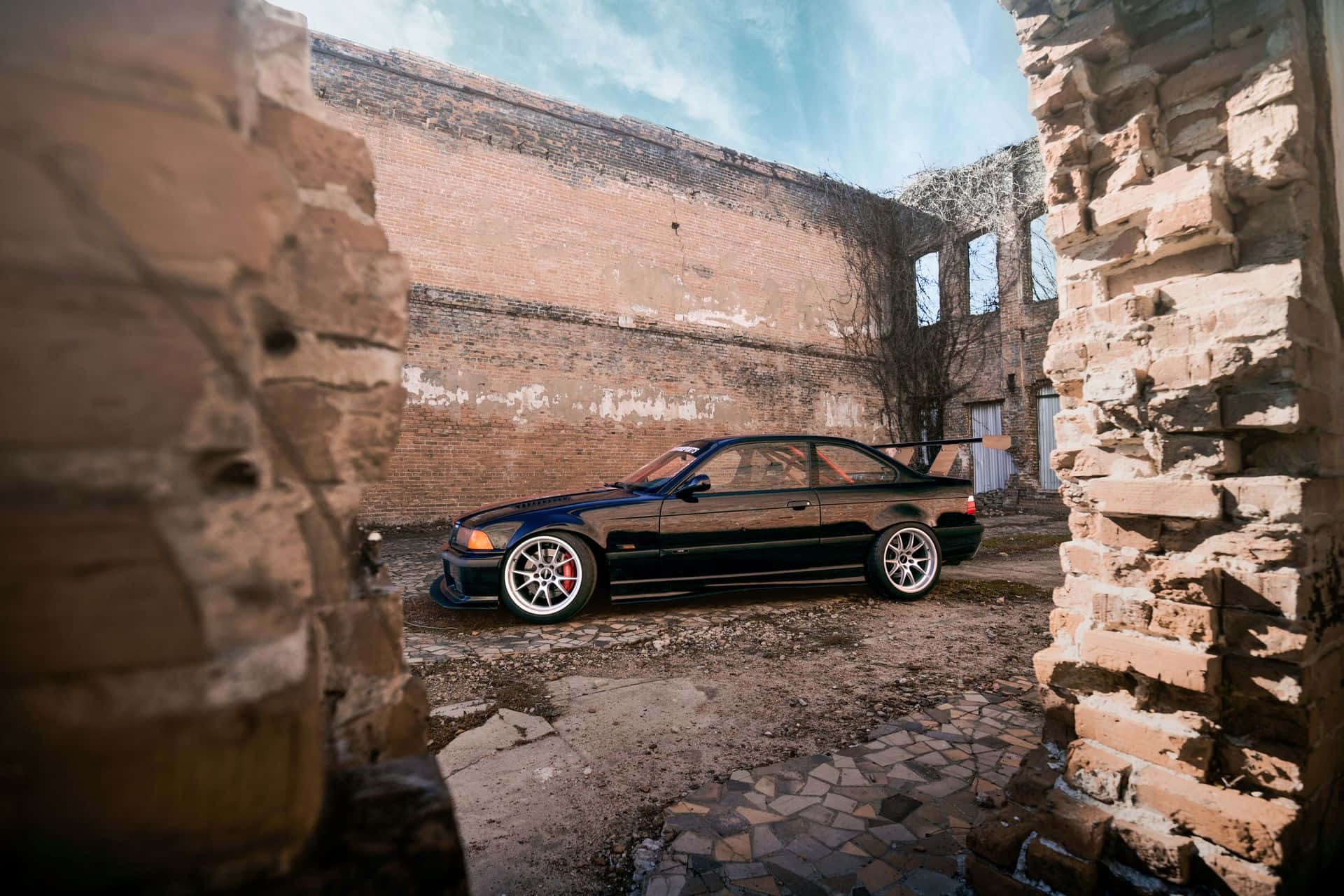 Bmw E36, black, sports car, Full HD Desktop Wallpaper