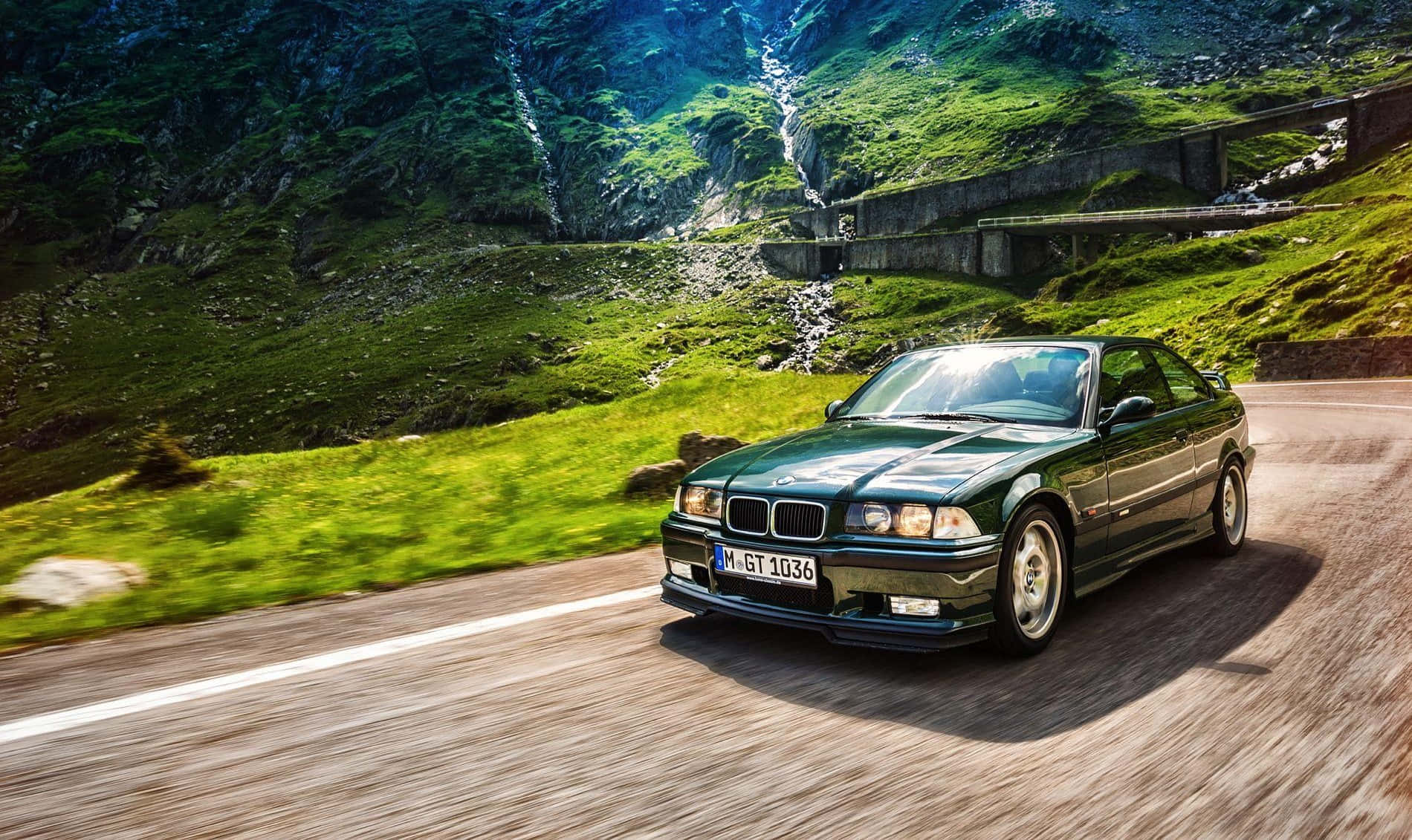 Bmw E36, coupe, mountain road, HD Desktop Wallpaper