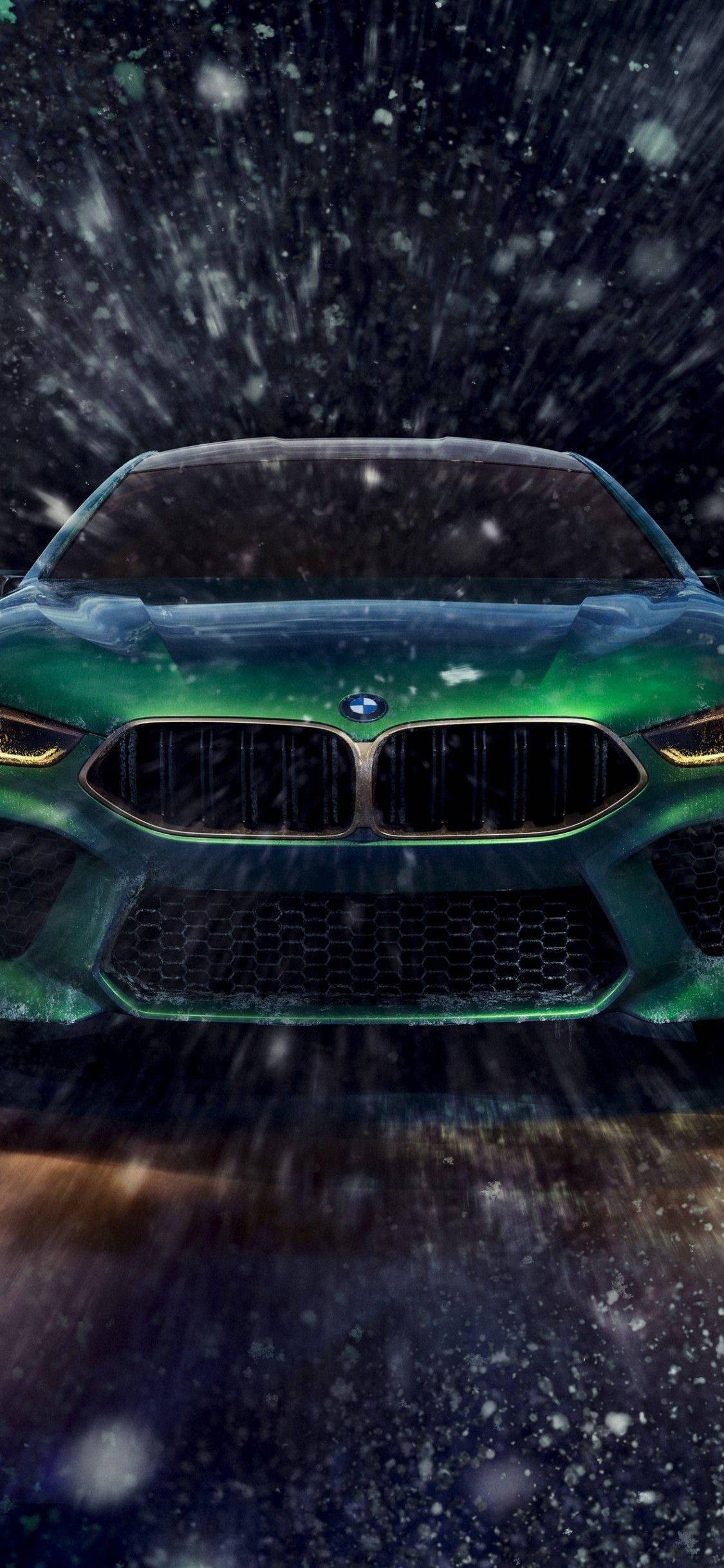 iridescent green, BMW, iPhone X, Full HD Phone Wallpaper