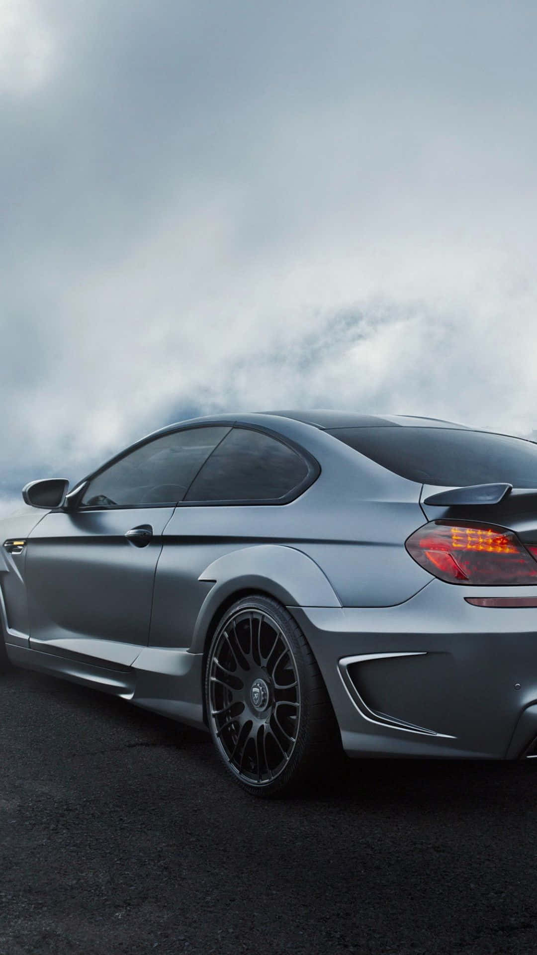 BMW, iPhone, sleek silver sports car, Full HD Phone Wallpaper
