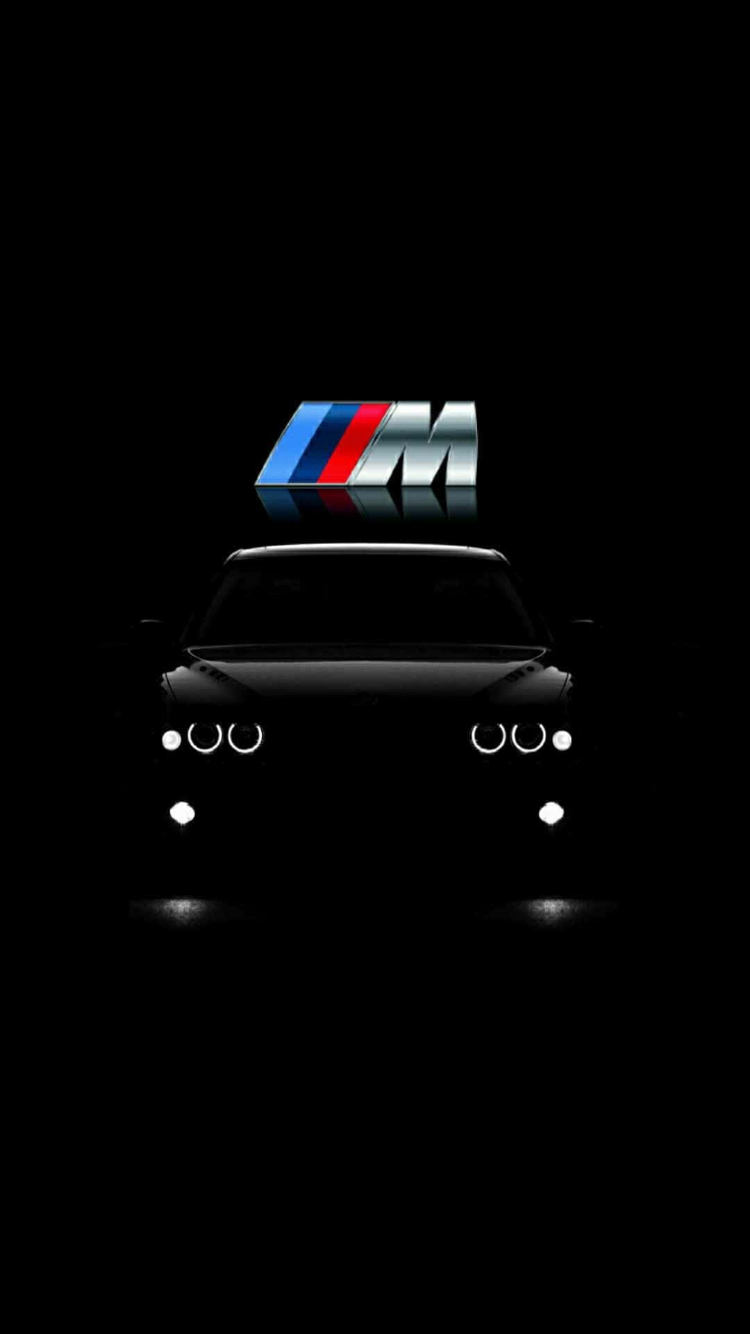BMW M, M logo, sleek BMW M car silhouette, Full HD Phone Wallpaper