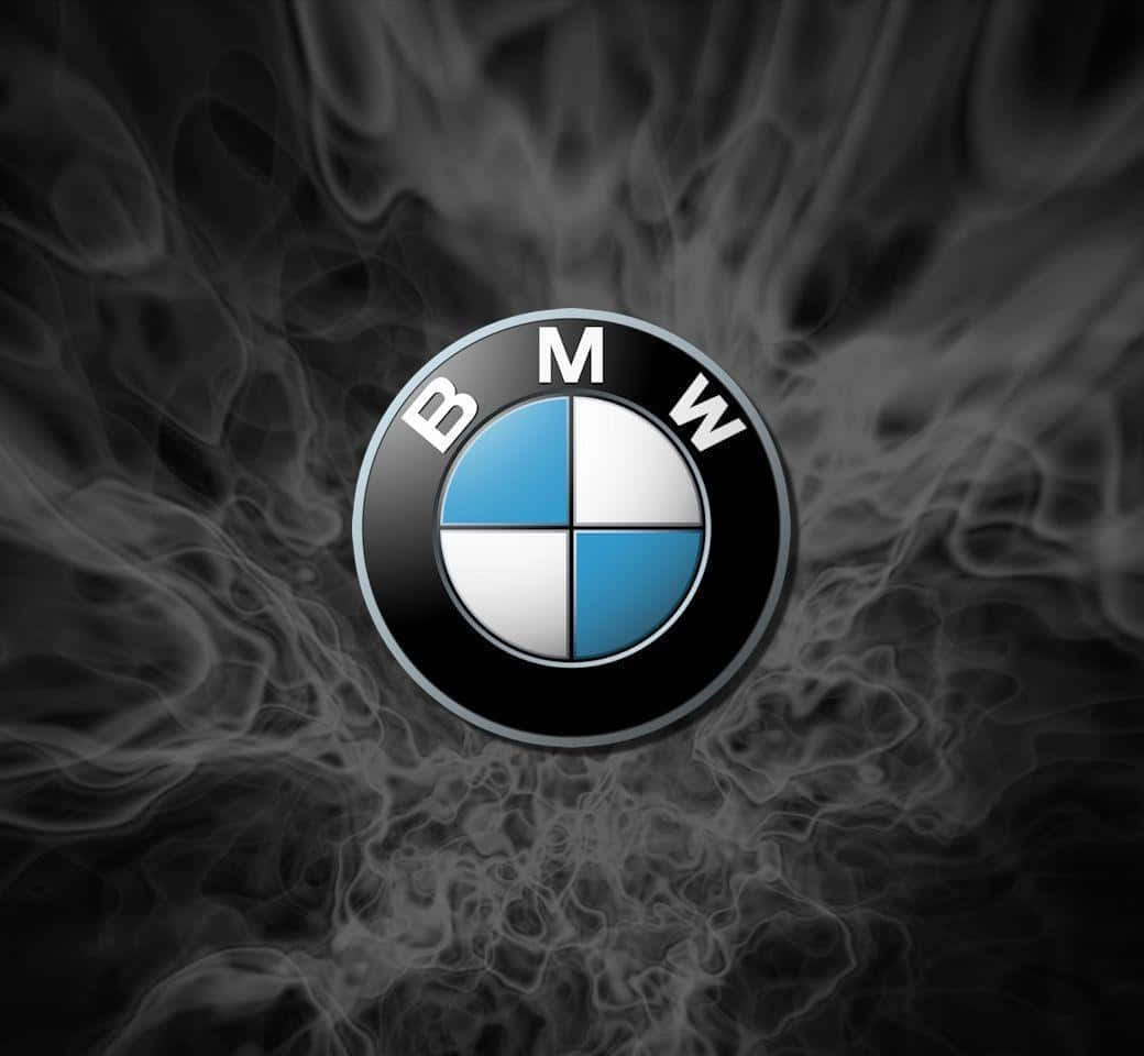 BMW Logo, dark smoke background, metallic sheen, SD Desktop Wallpaper