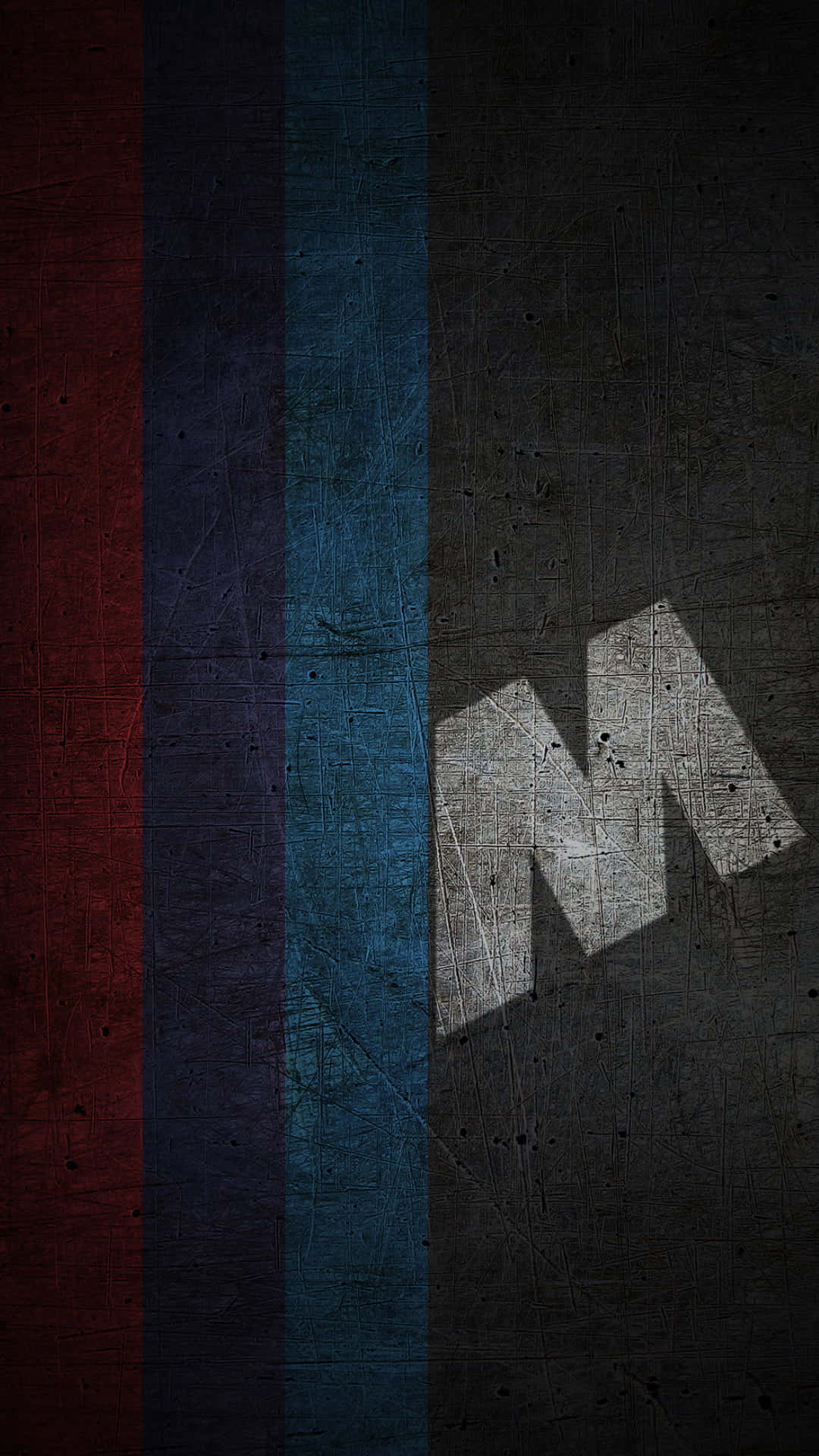 BMW Logo, white letter M, black background, Full HD Phone Wallpaper