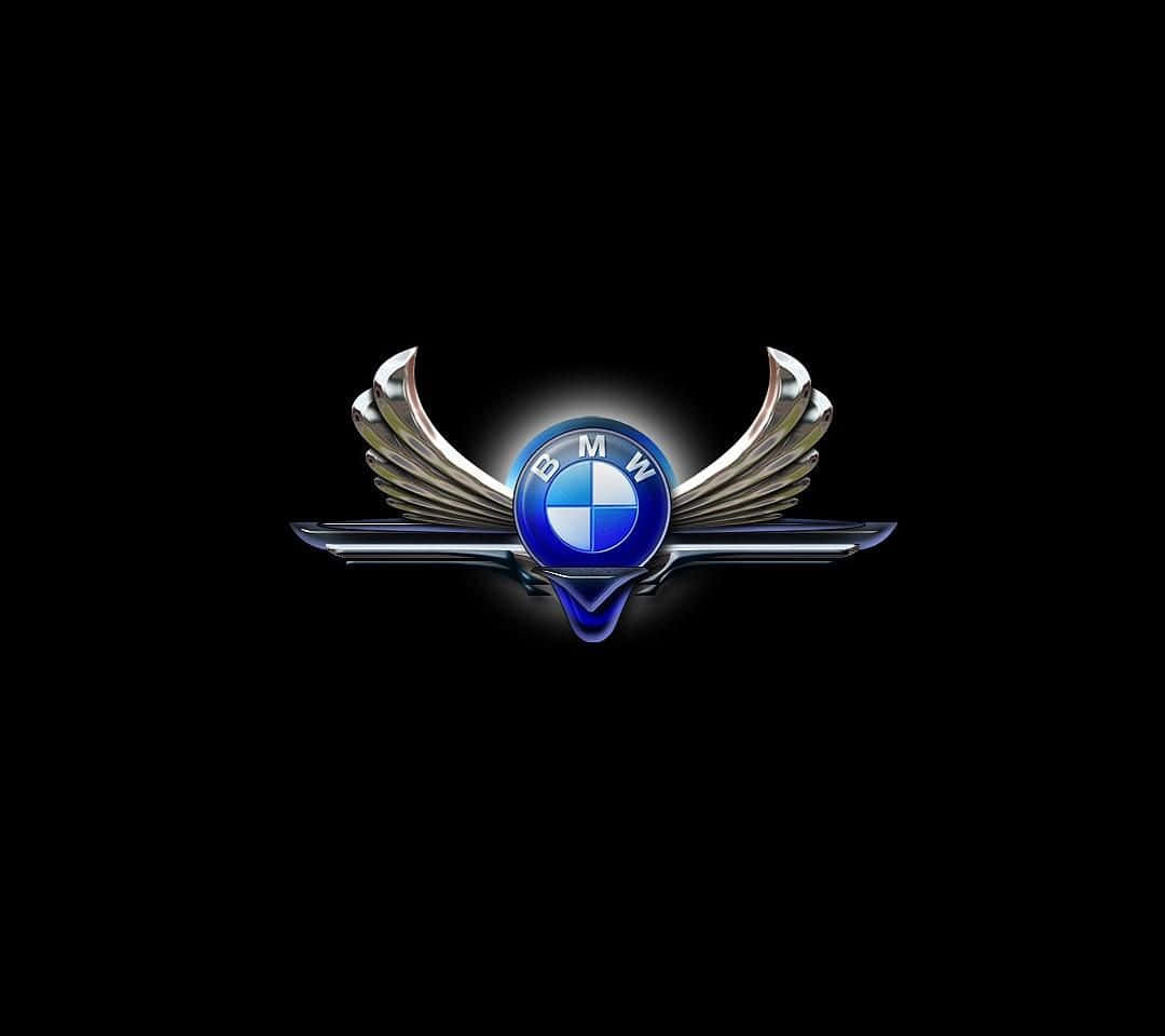 BMW Logo, silver wings, black background, SD Desktop Wallpaper