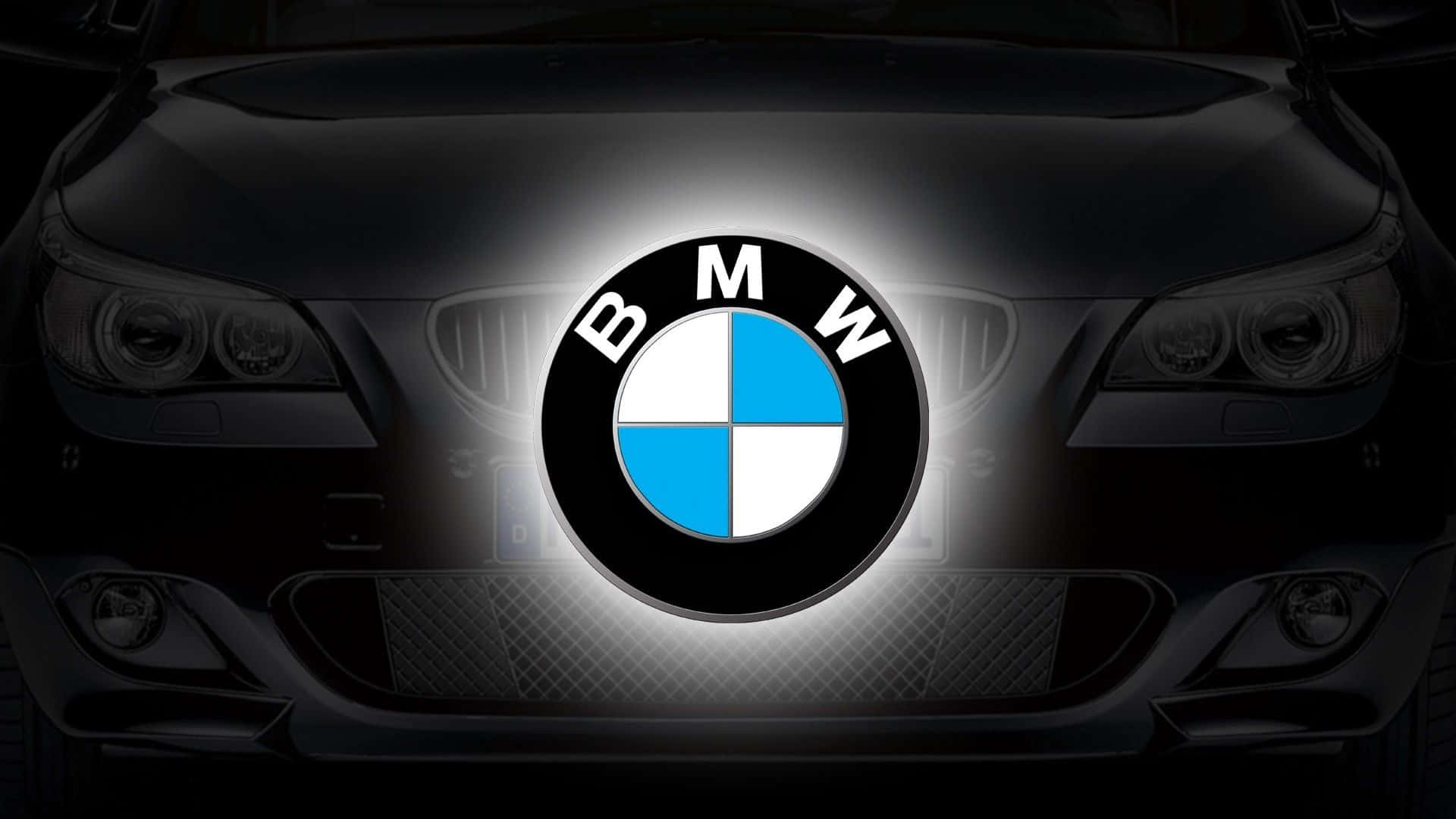 BMW, logo, dark car hood, Full HD Desktop Wallpaper