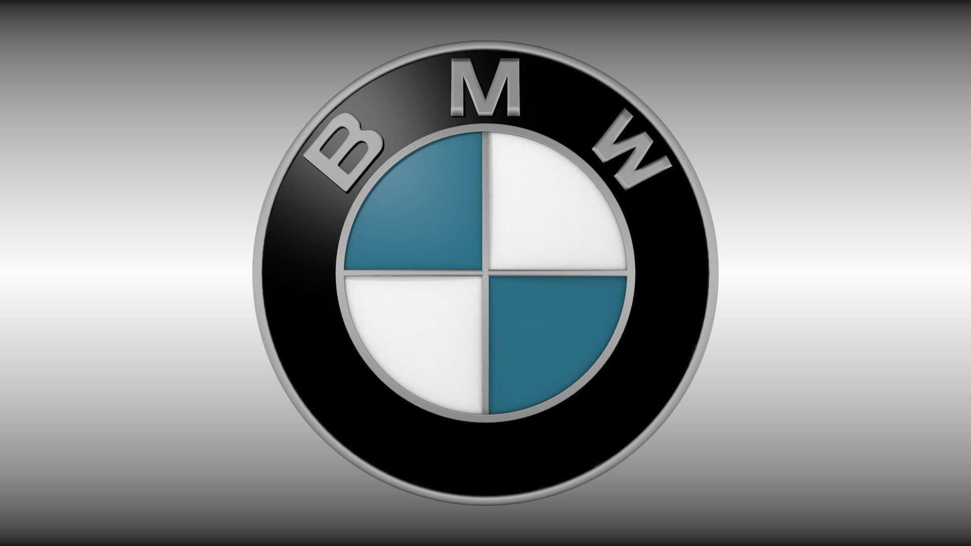 BMW Logo, blue and white quadrants, metallic gradient background, Full HD Desktop Wallpaper