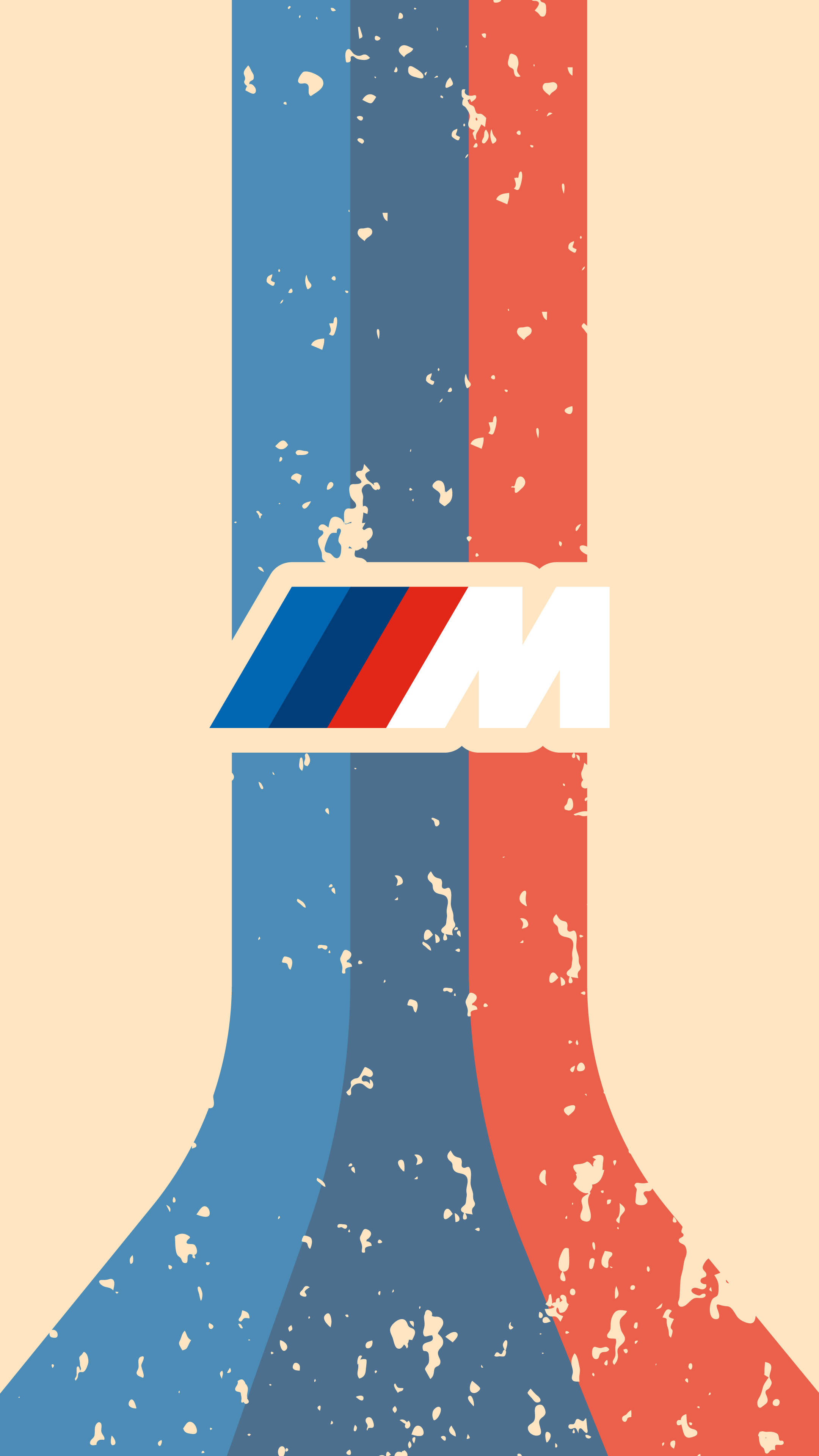 BMW M Logo, blue, red, 4K Phone Wallpaper