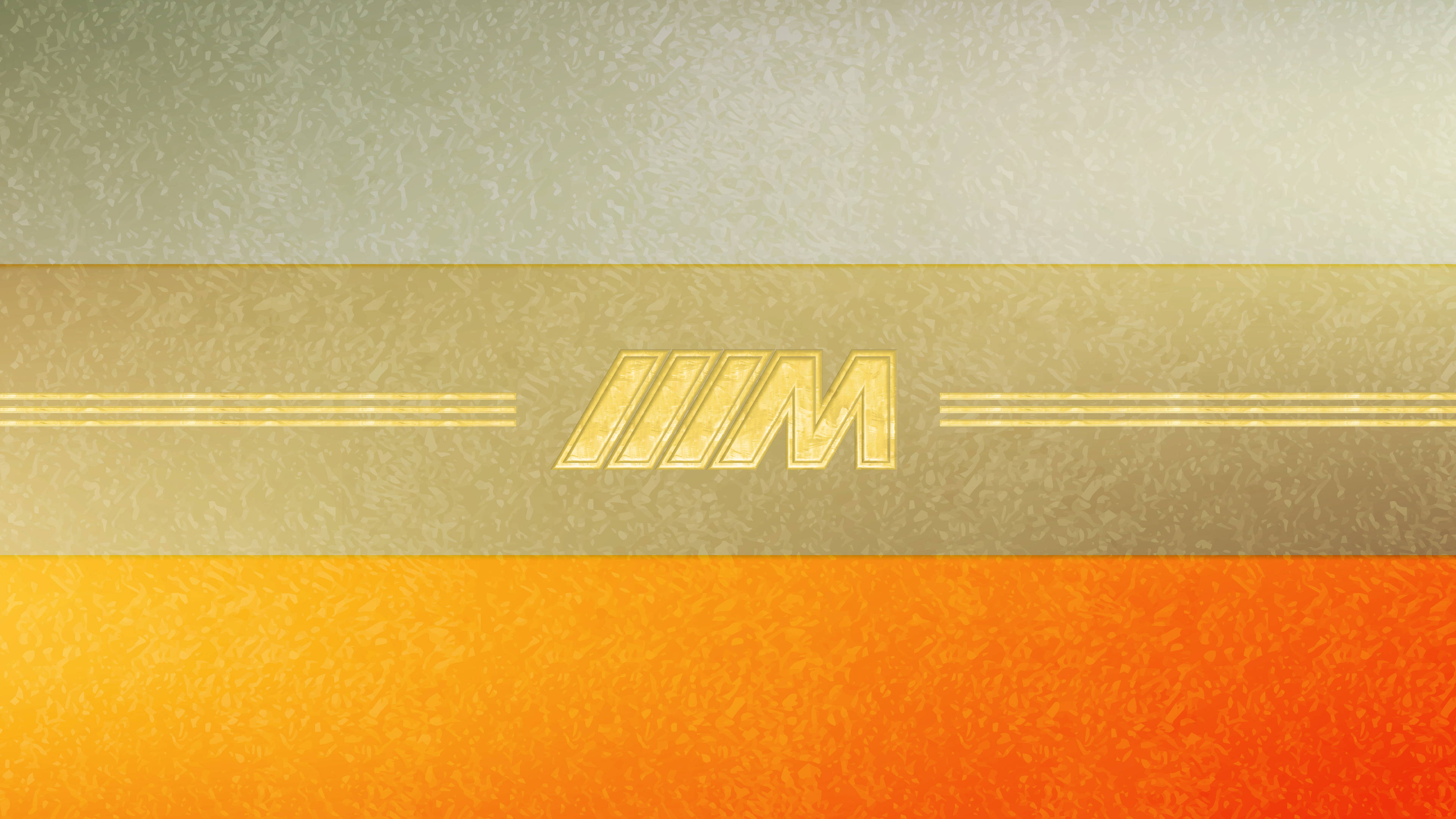 BMW M Logo, golden, beige, 4K Desktop Wallpaper