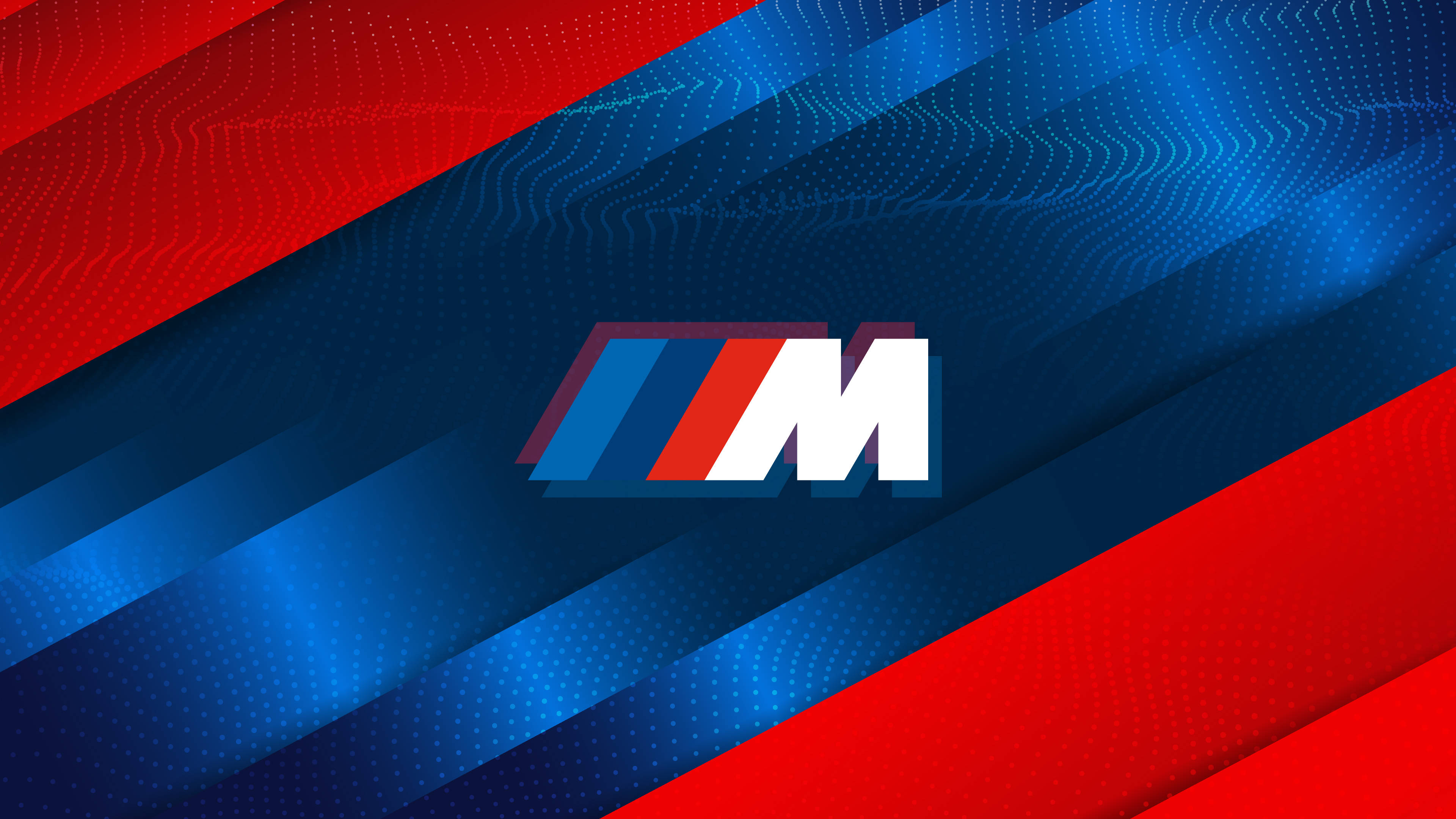 BMW M Logo, red, blue, 4K Desktop Wallpaper