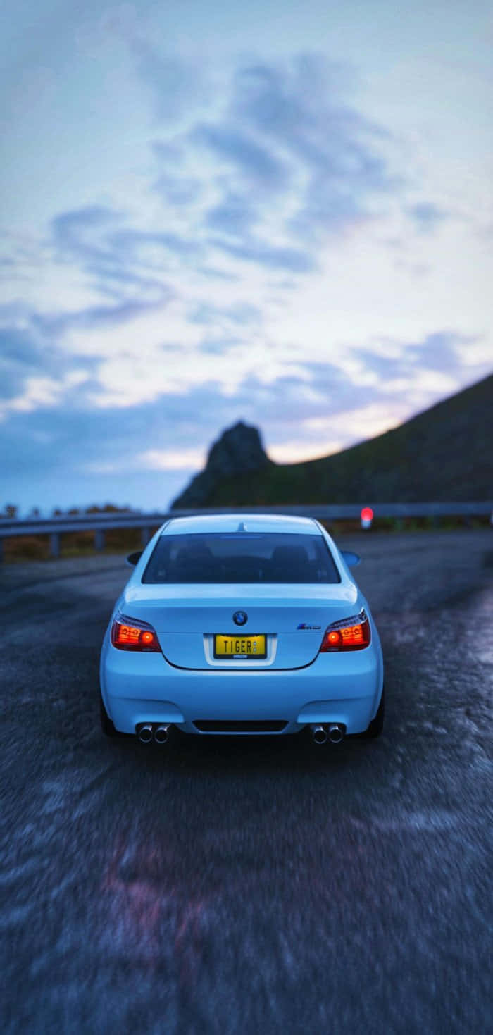 BMW M, light blue, wet mountain road, HD Phone Wallpaper