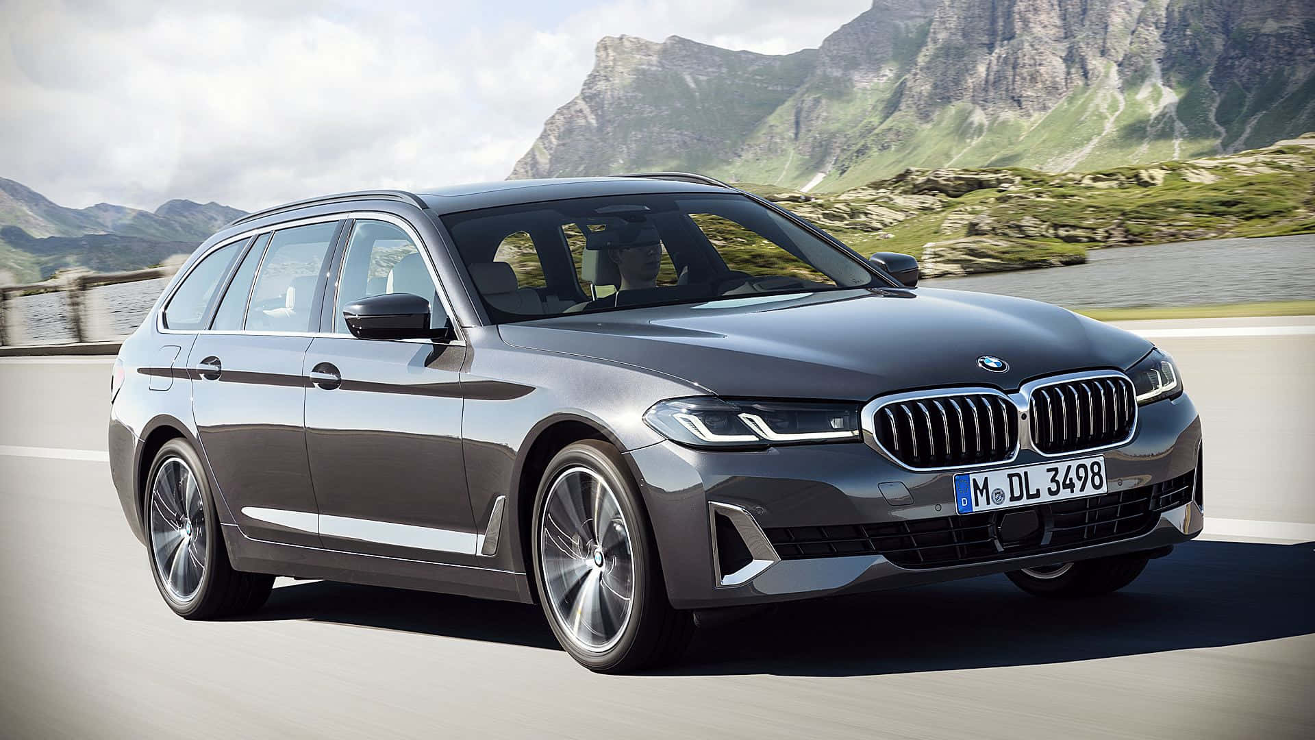 BMW M Sport, gray, station wagon, Full HD Desktop Wallpaper