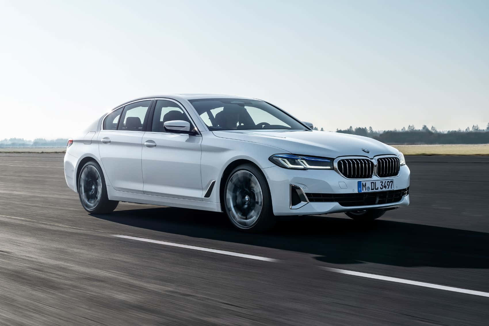 BMW M Sport, white, sedan, HD Desktop Wallpaper