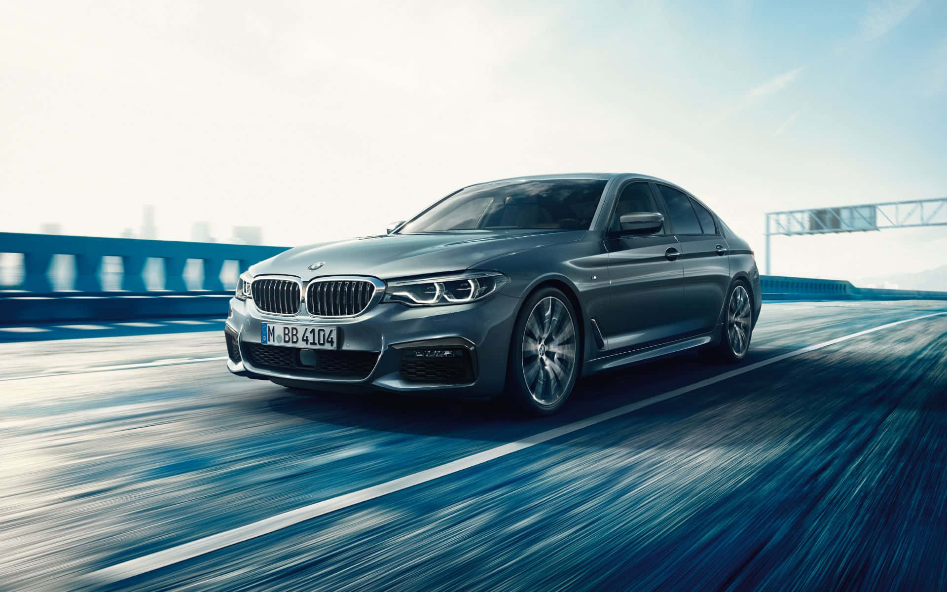 BMW M Sport, gray, sedan, Full HD Desktop Wallpaper