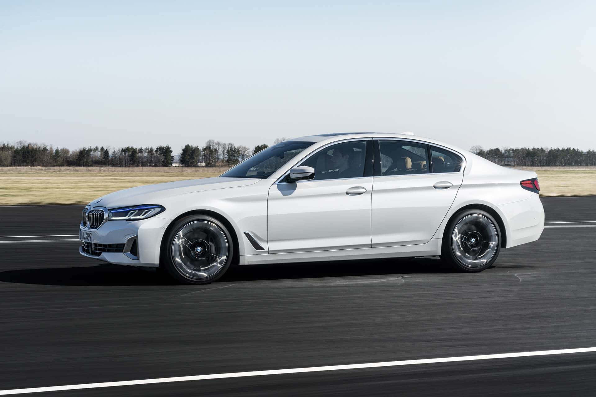 BMW M Sport, white, sedan, Full HD Desktop Wallpaper