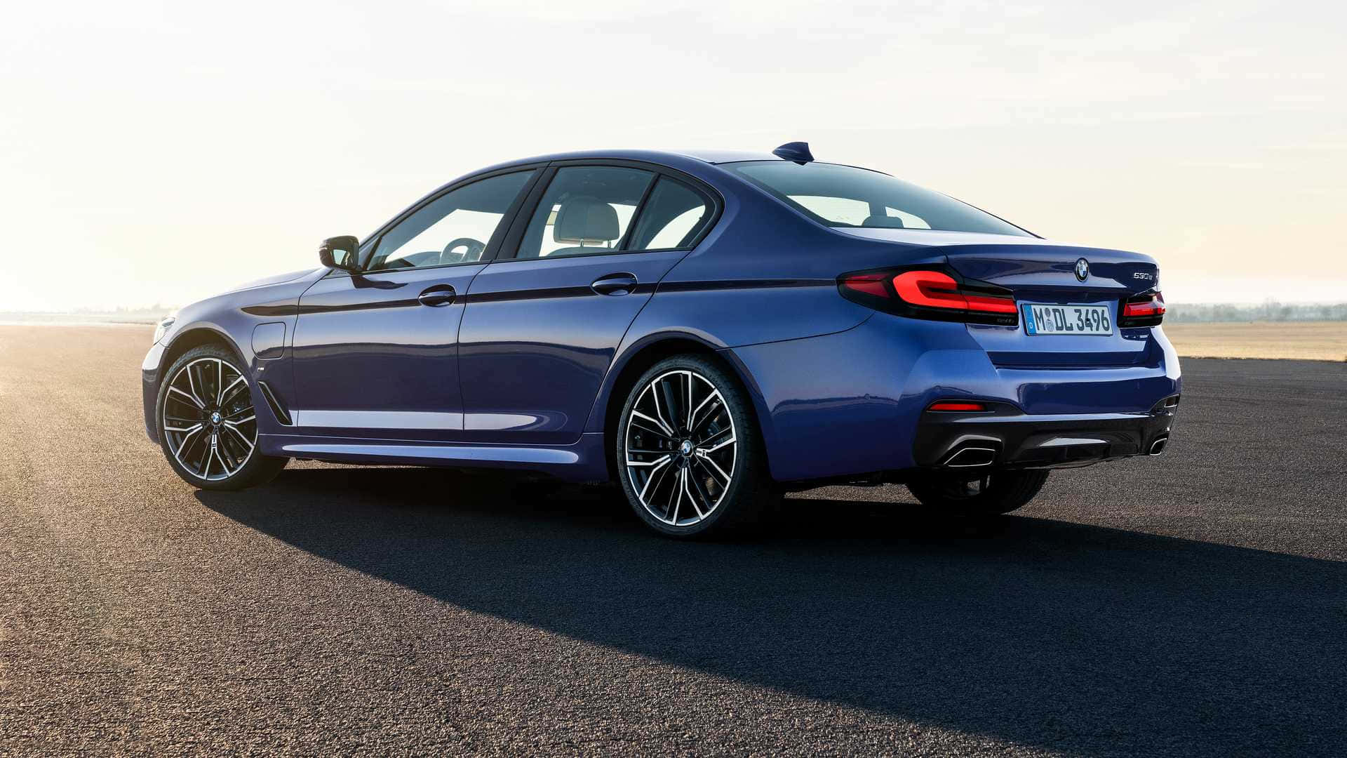 BMW M Sport, blue, sedan, Full HD Desktop Wallpaper