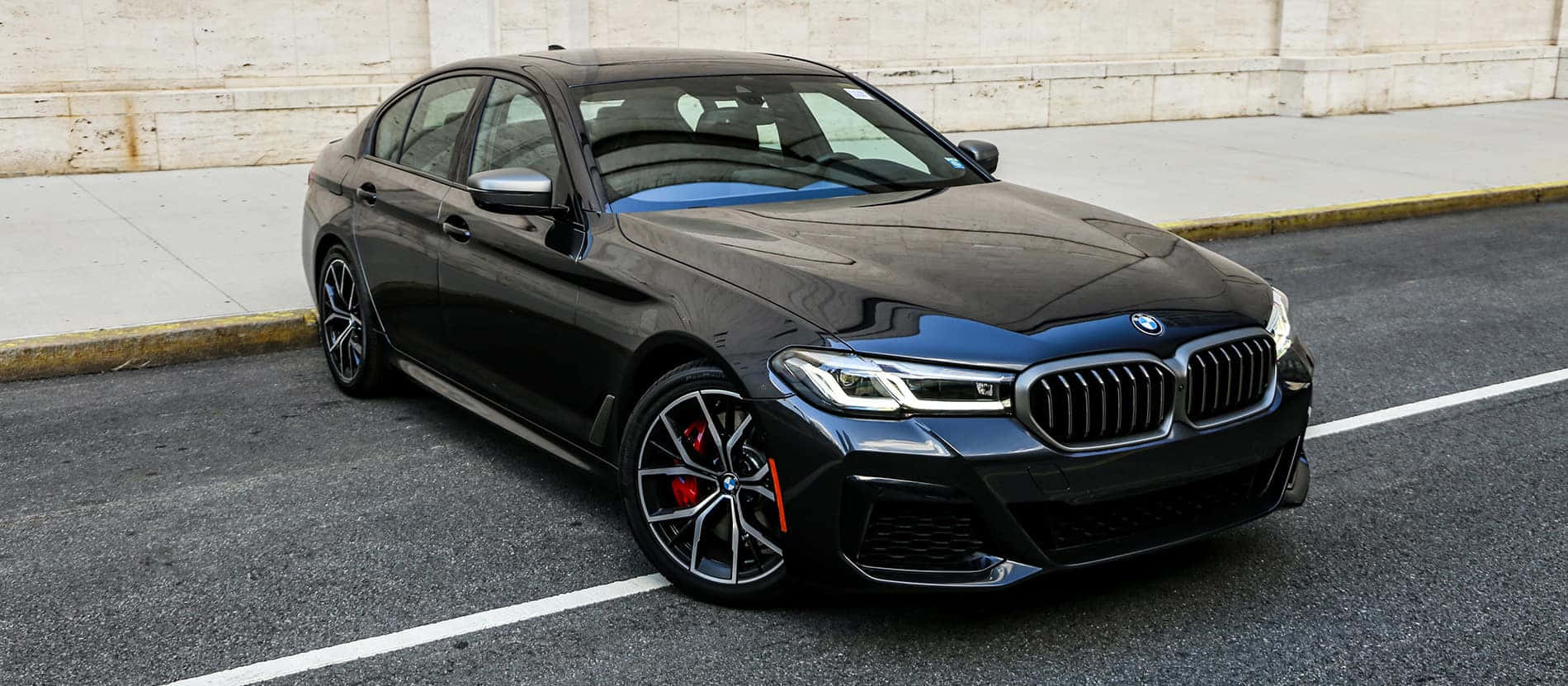 BMW M Sport, black, red brake calipers, HD Desktop Wallpaper